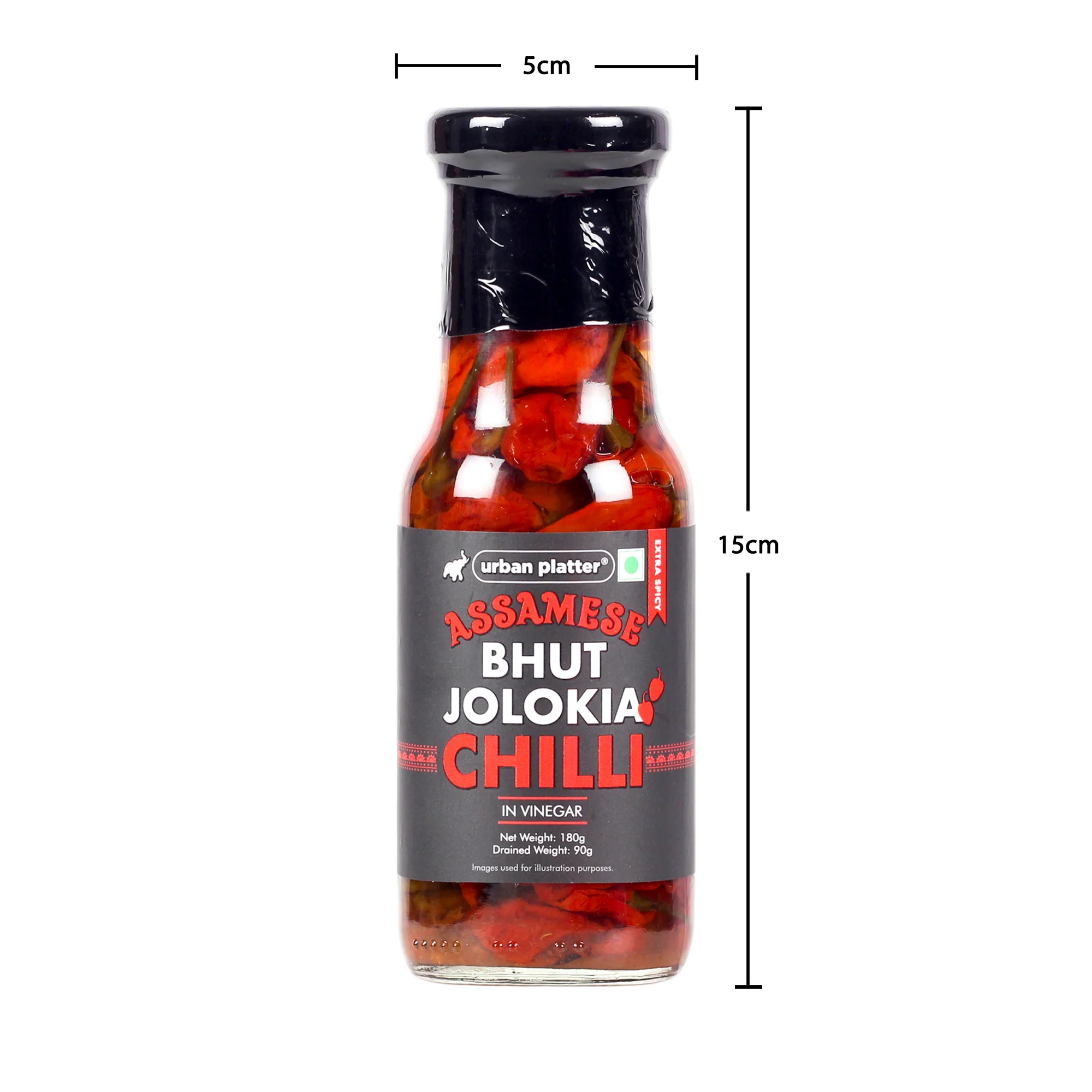Assamese Bhut Jolokia Whole Chilli Peppers in Vinegar, 180g (Delicious and Fiery Bhoot Jolokia Naga Ghost Chilli Peppers from Assam, Great for Hot Sauces) - Image 7