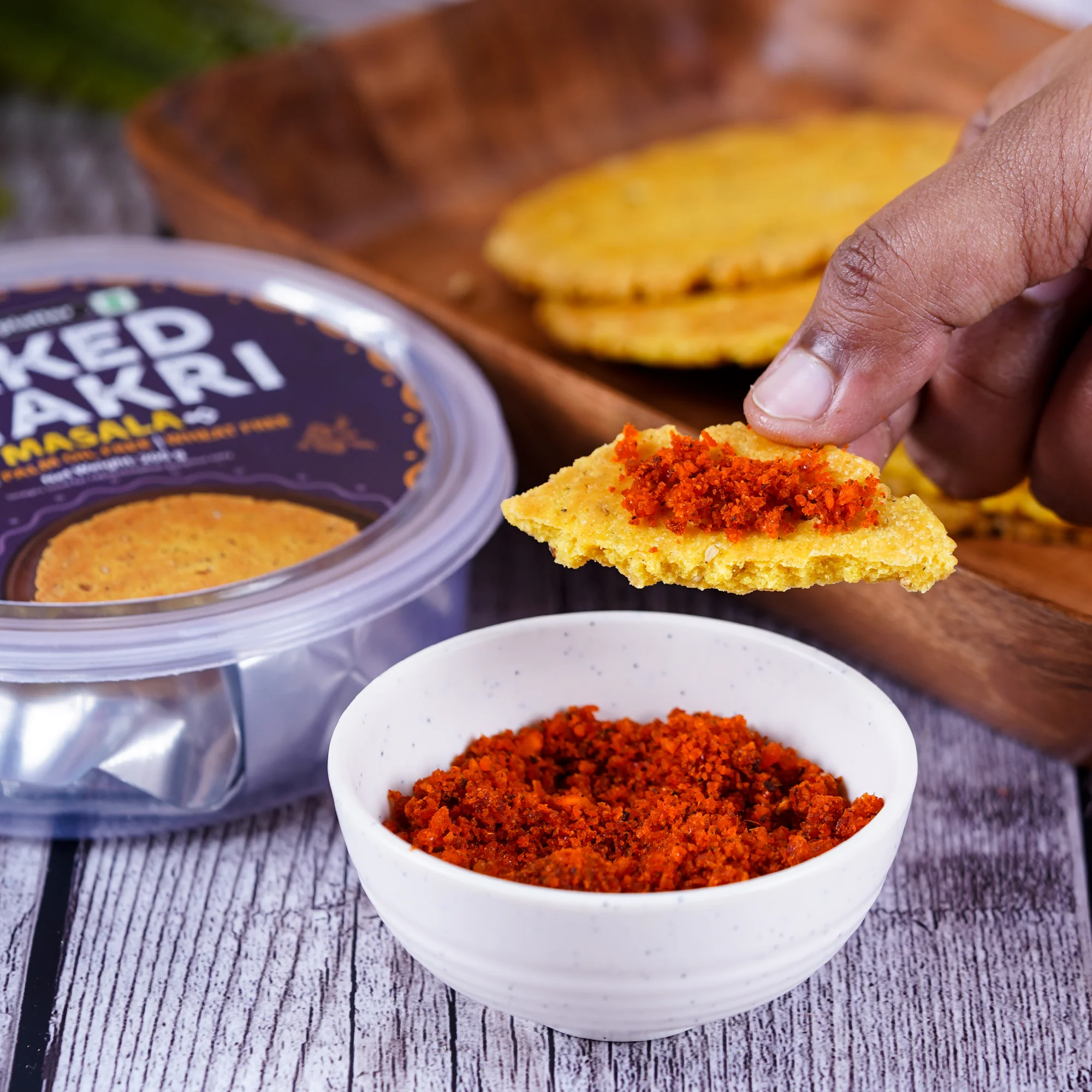 Baked Masala Bhakri, 200g (Wheat Free, Traditional Gujarati Snack) - Image 4