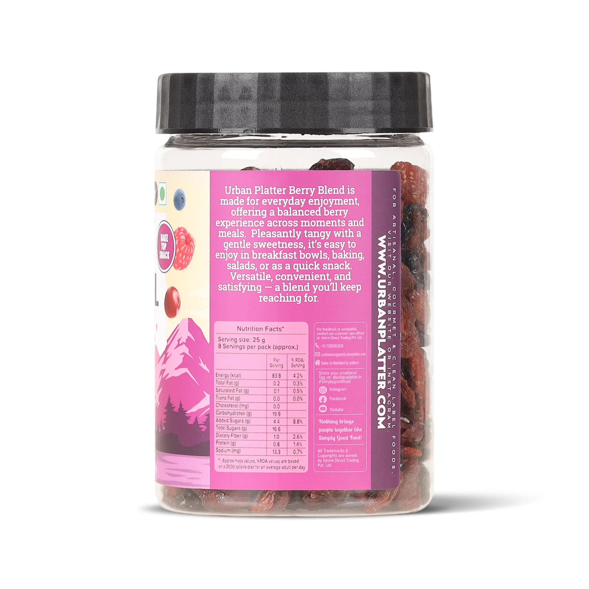 Berry Blend Trail Mix, 200g (Dried Berry Snack Mix with Cranberries, Blueberries & More | Sweet & Tangy Travel-Friendly Snack) - Image 3