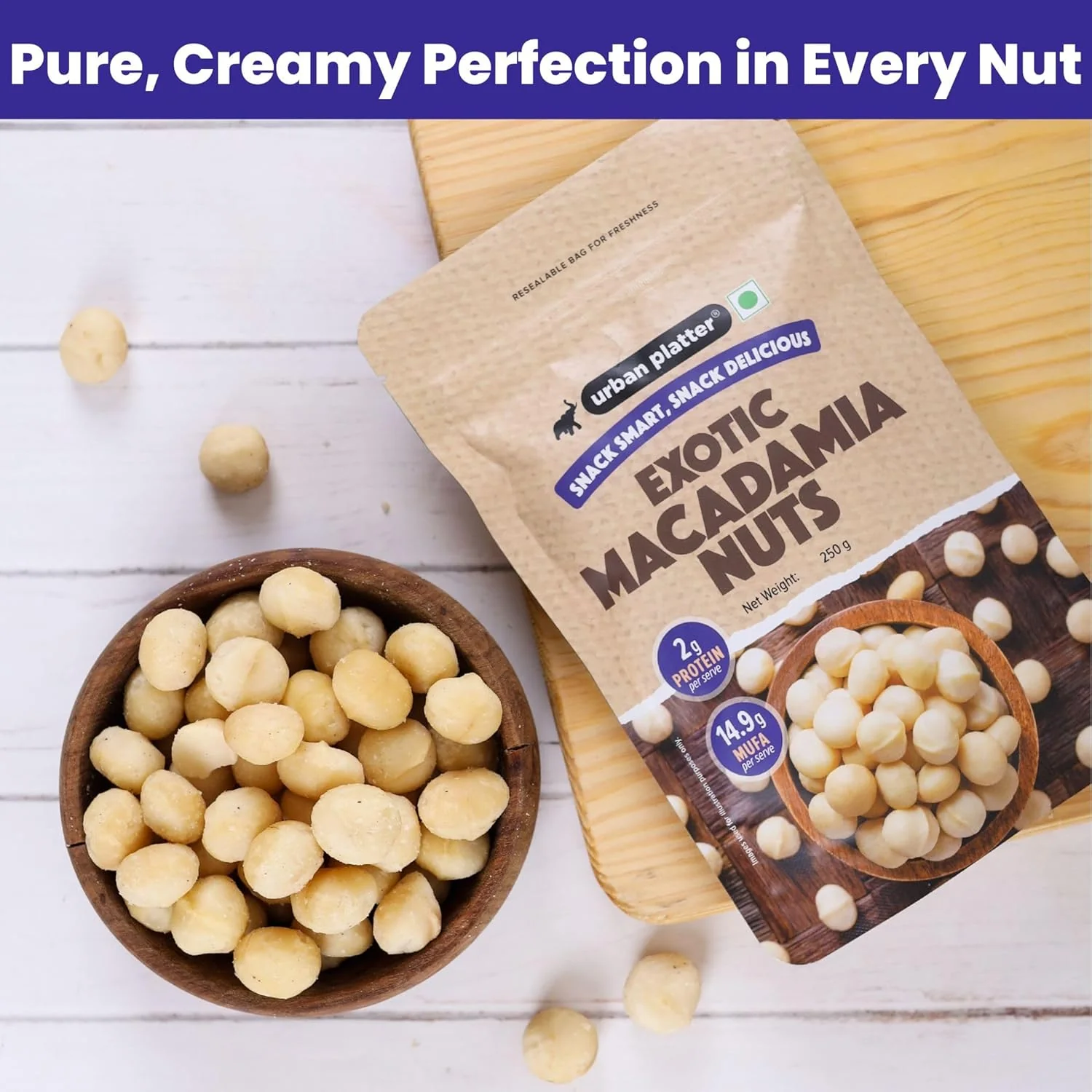 Bold and Exotic Macadamia Nuts, 250g (Grade A | Crunchy | Perfect for Snacking) - Image 4