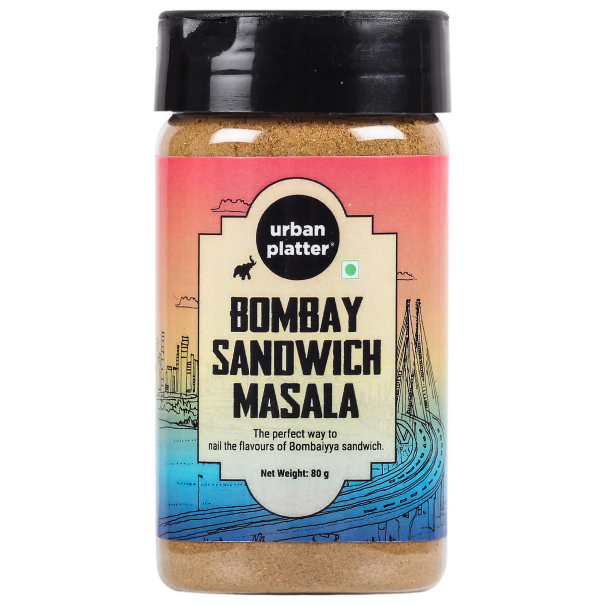 Bombay Sandwich Masala, 80g (Chatpata masala for Bombay Style Sandwich, Sprinkle of Bread Butter, Vegetables and Grilled Sandwich)