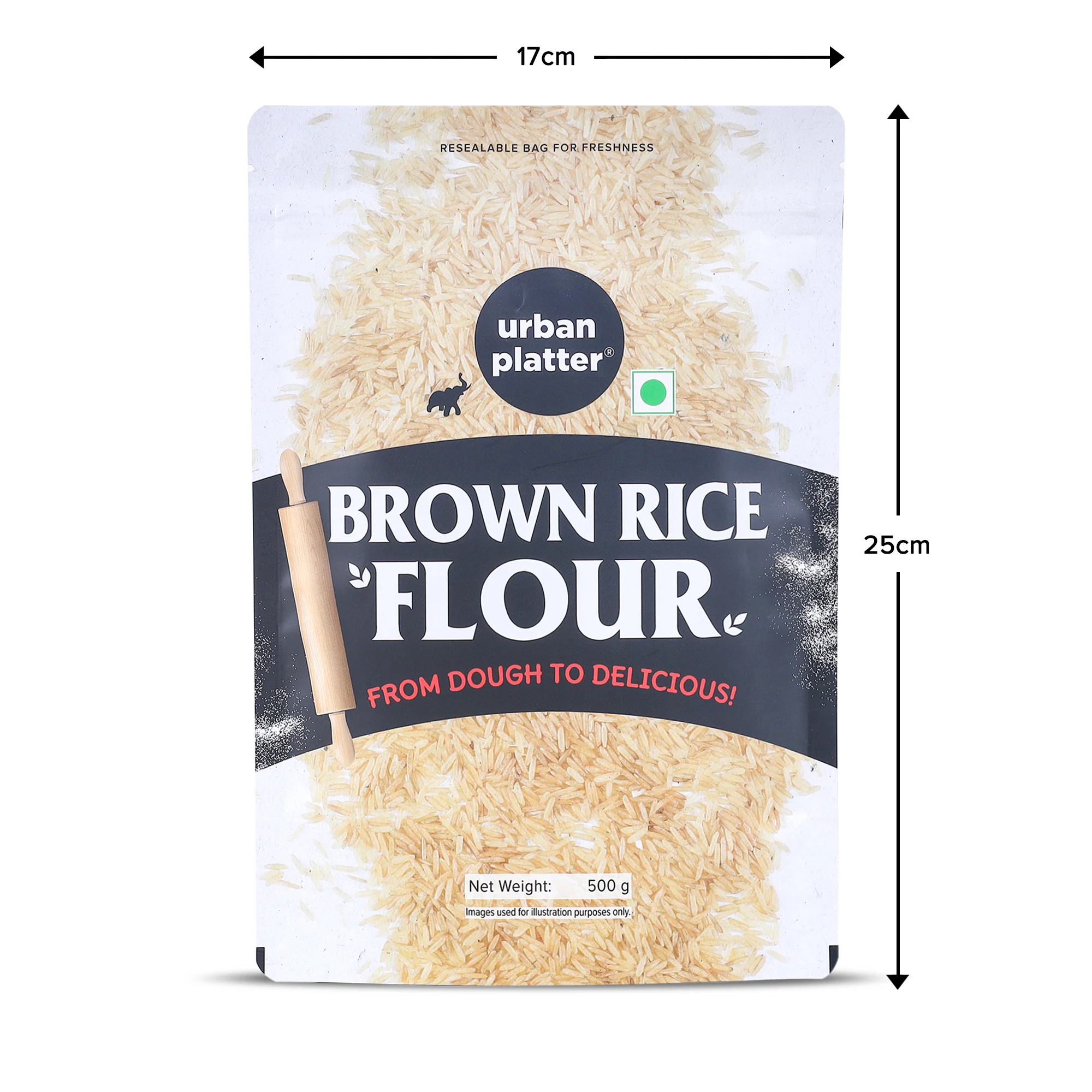 Brown Rice Flour, 500g (Gluten-free, Good Source of Fiber and Protein, Ideal for Baking) - Image 6