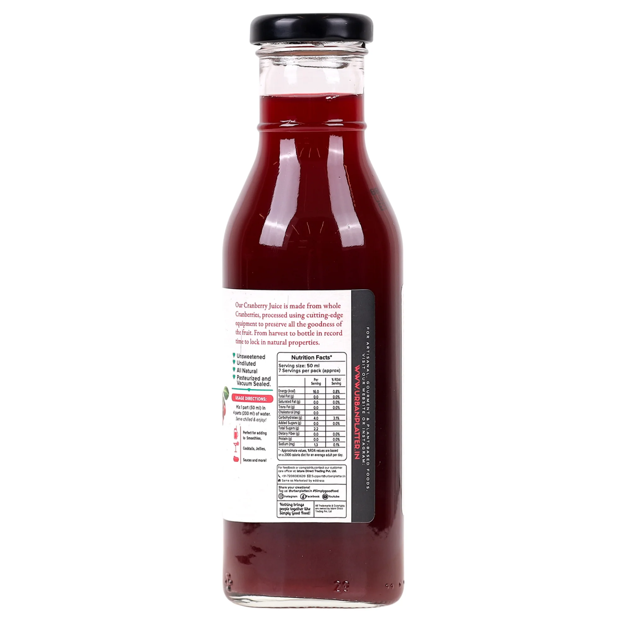 100% Canadian Cranberry Juice, 350ml (No Added Sugar | Preservative-Free | Antioxidant-Rich) - Image 9
