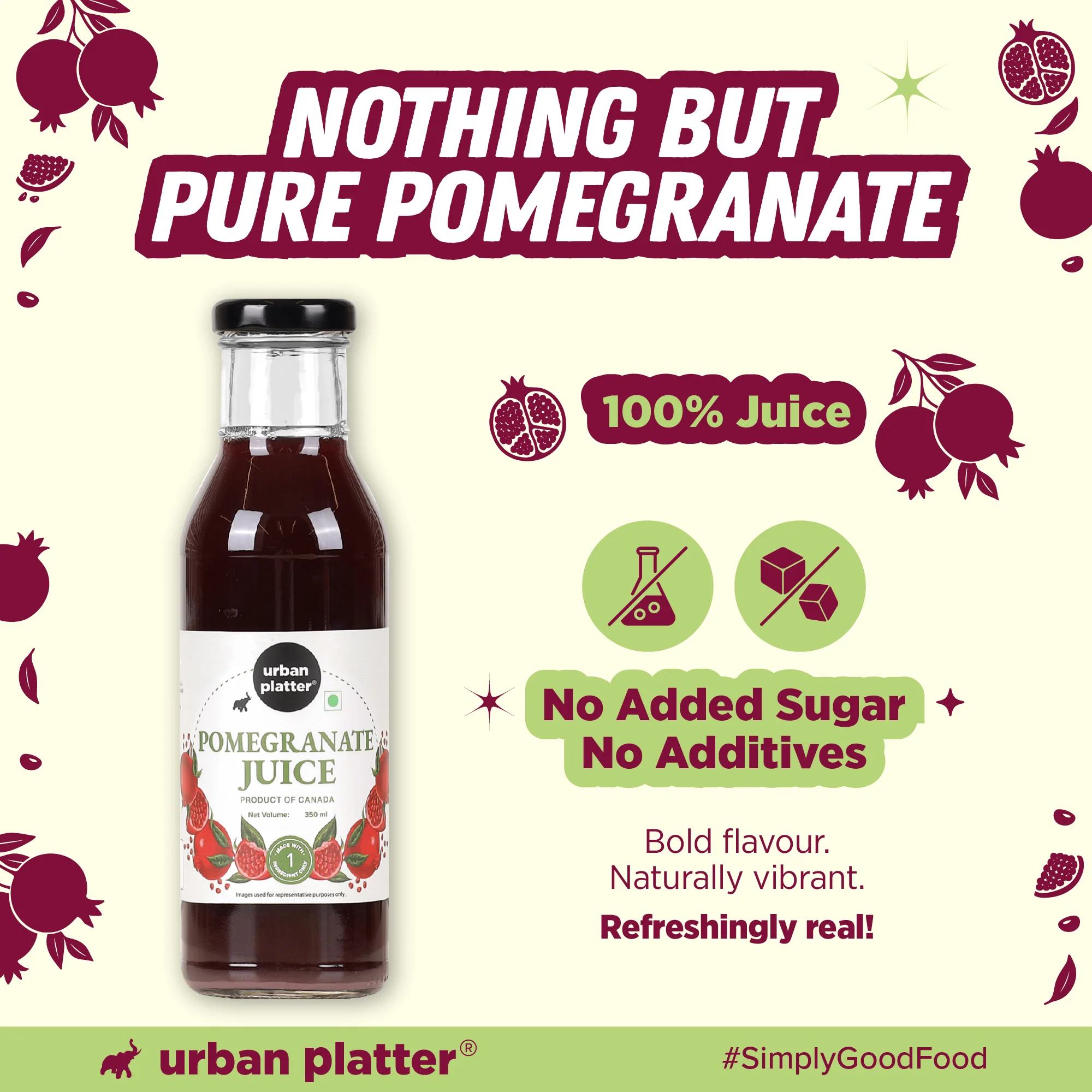 Canadian Pomegranate Juice, 350ml (Unsweetened, Clean Label, Contains Natural Antioxidants, Not From Concentrate) - Image 6