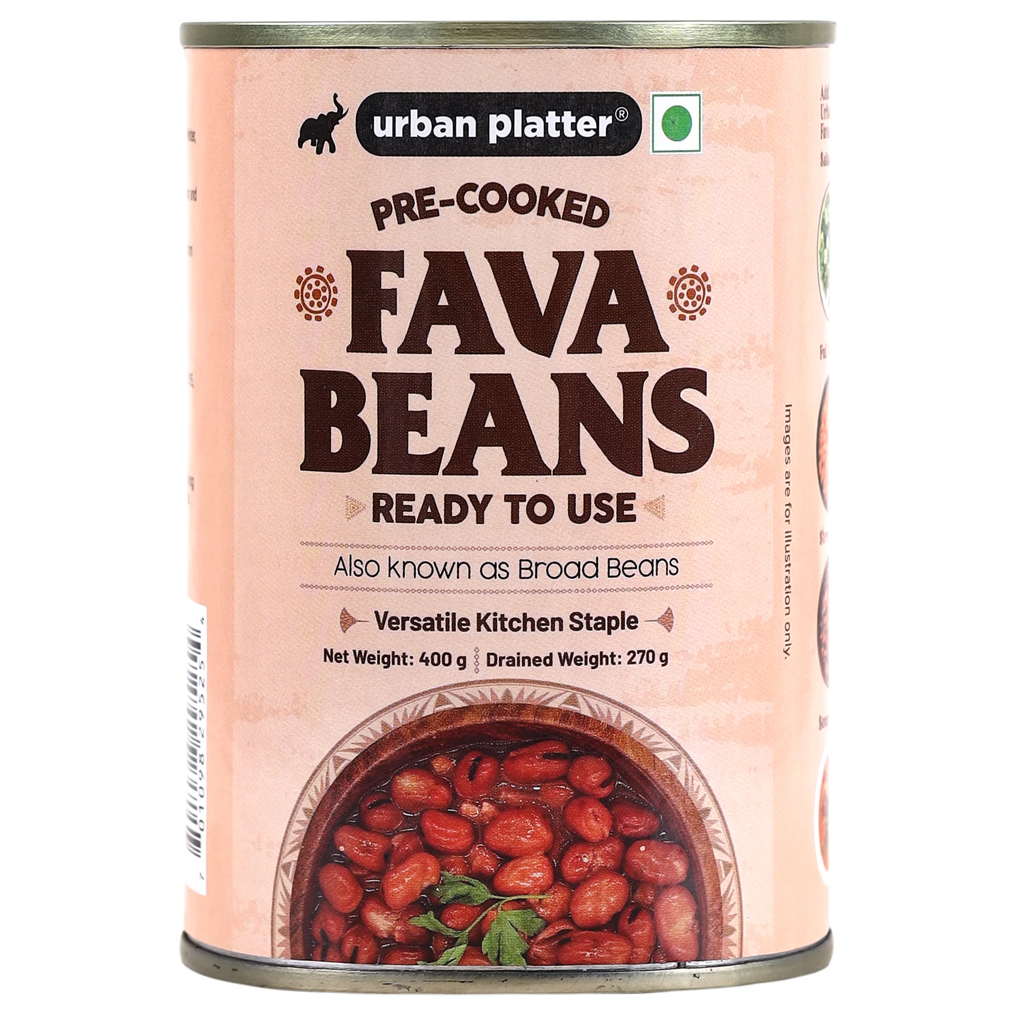 Canned Fava Beans, 400g (Ready to use, Cooked Fava Beans, Broad Beans, Middle Eastern Staple, Foul Medammas)
