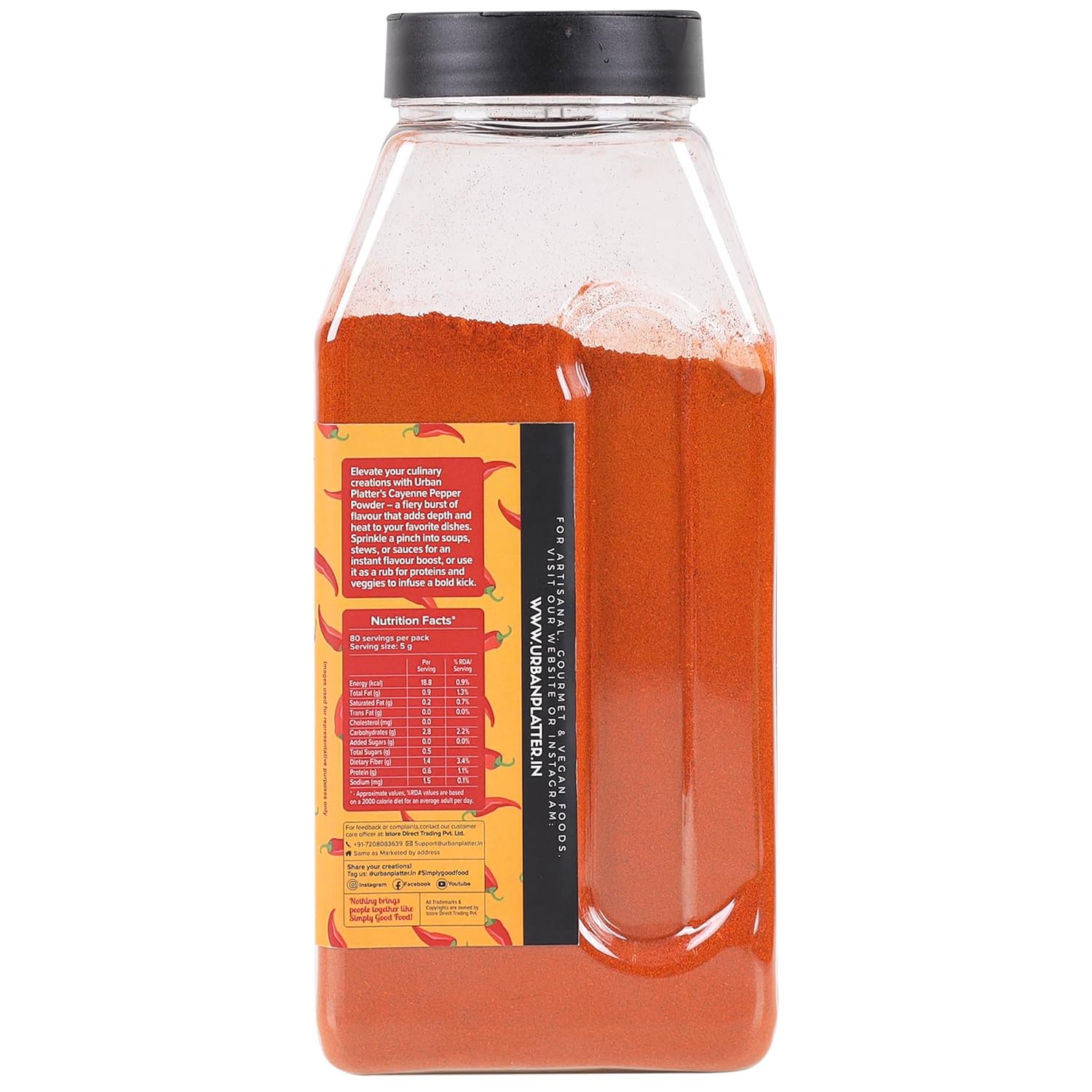 Cayenne Pepper Powder, 400g (Bold, Fiery Heat | Essential Culinary Spice | Known to Support Heart Health & Metabolism) - Image 3