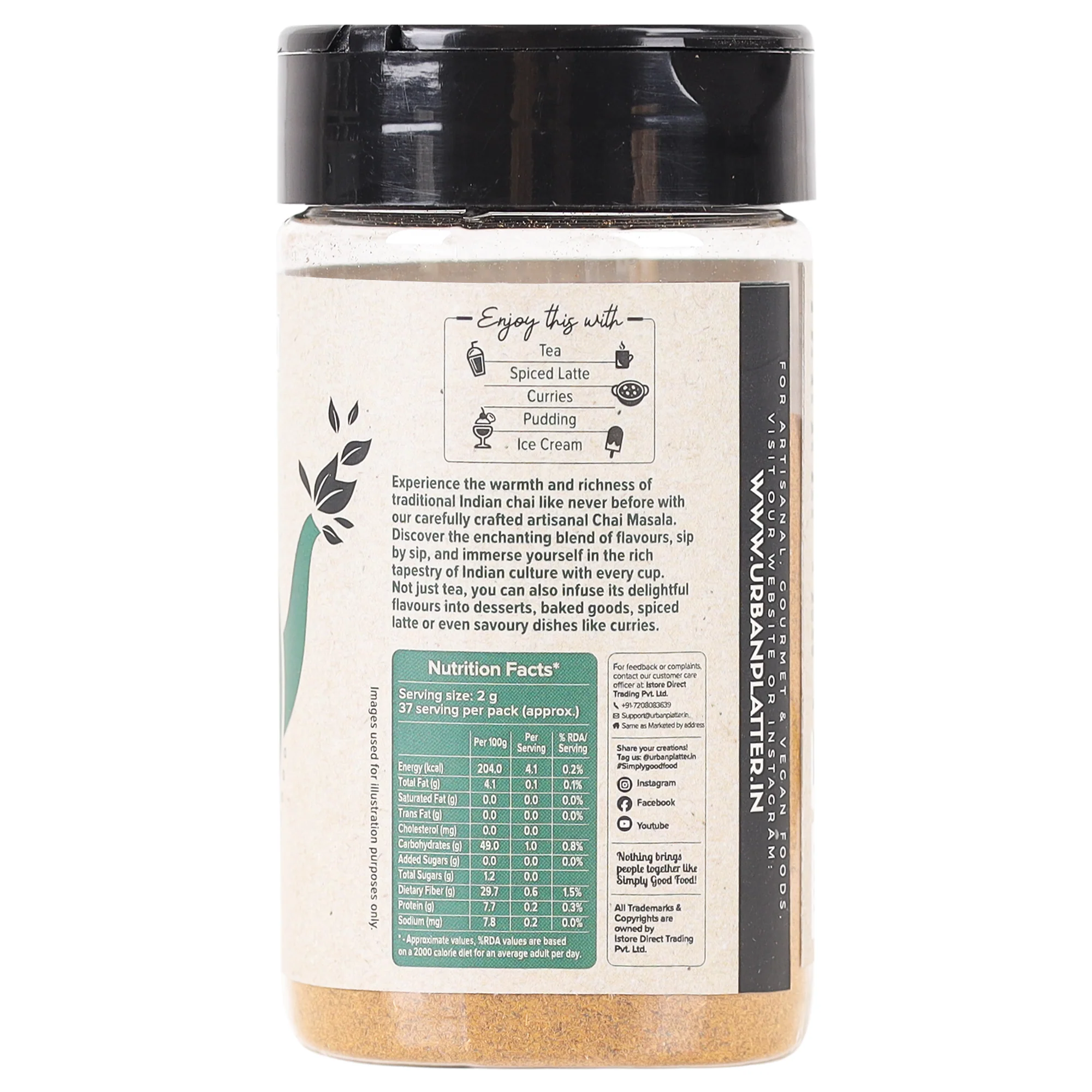 Haldi Tulsi Chai Masala, 75g (Turmeric & Basil | Artisanal Tea Spice | Hand Pounded | Strong Aroma and Flavour) - Image 3