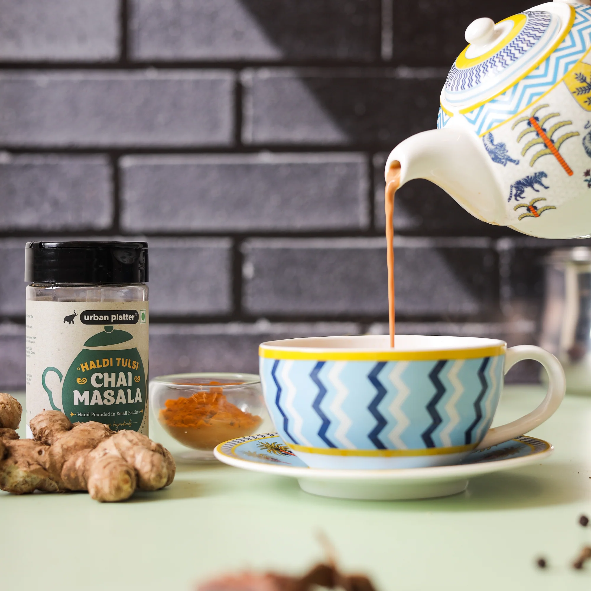 Haldi Tulsi Chai Masala, 75g (Turmeric & Basil | Artisanal Tea Spice | Hand Pounded | Strong Aroma and Flavour) - Image 5