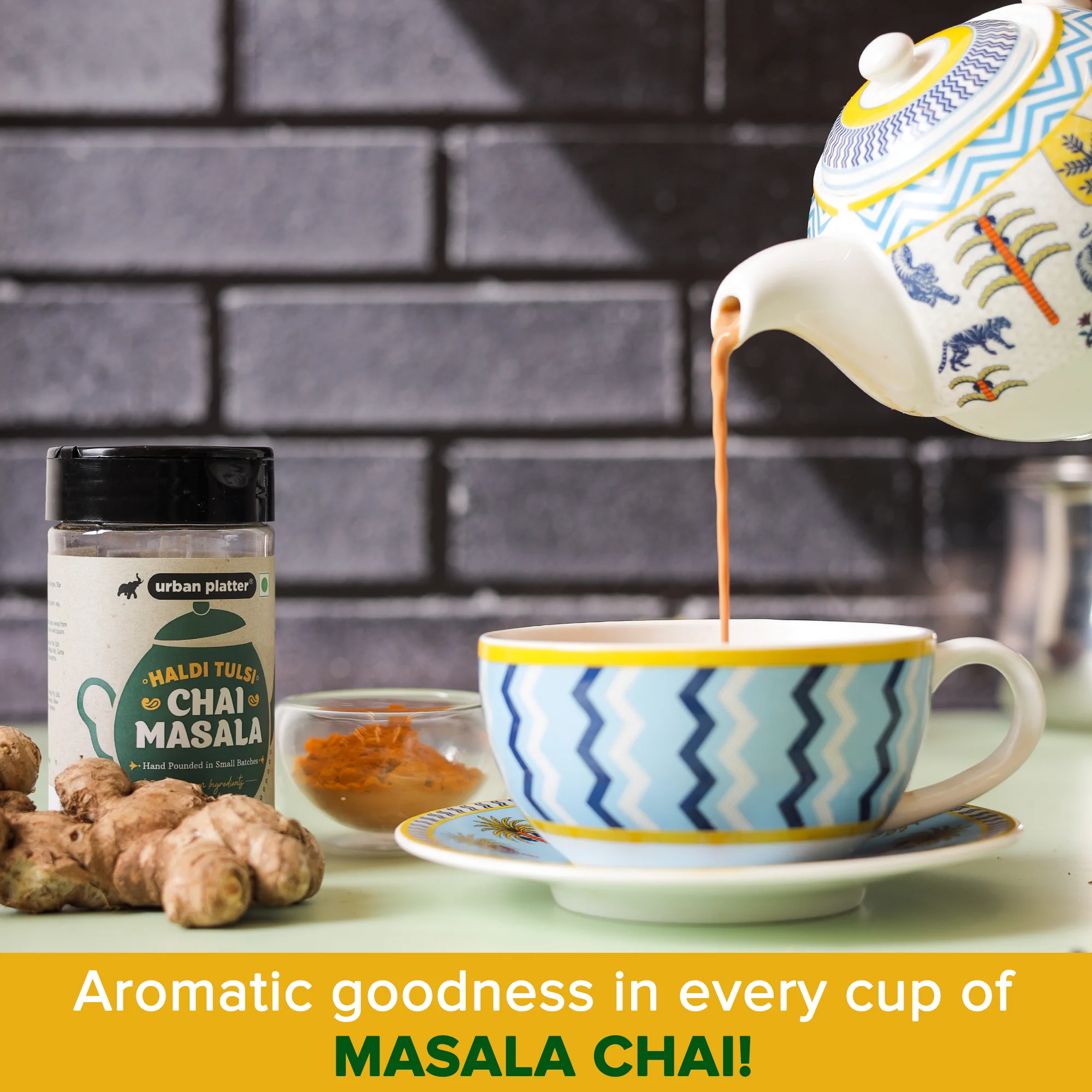 Haldi Tulsi Chai Masala, 75g (Turmeric & Basil | Artisanal Tea Spice | Hand Pounded | Strong Aroma and Flavour) - Image 9