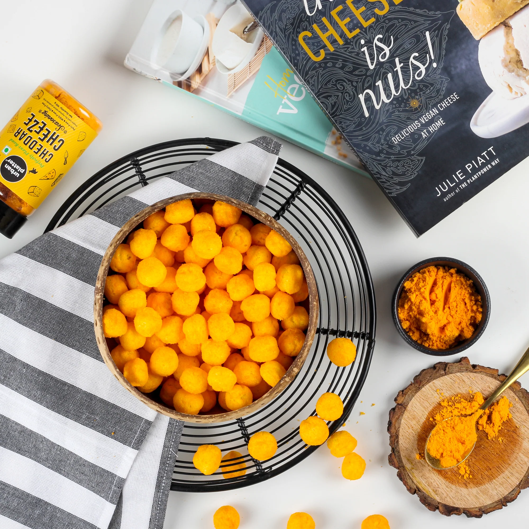 Cheese Balls, 50g (Cheddar Flavour | Plant-Based Snack) - Image 5