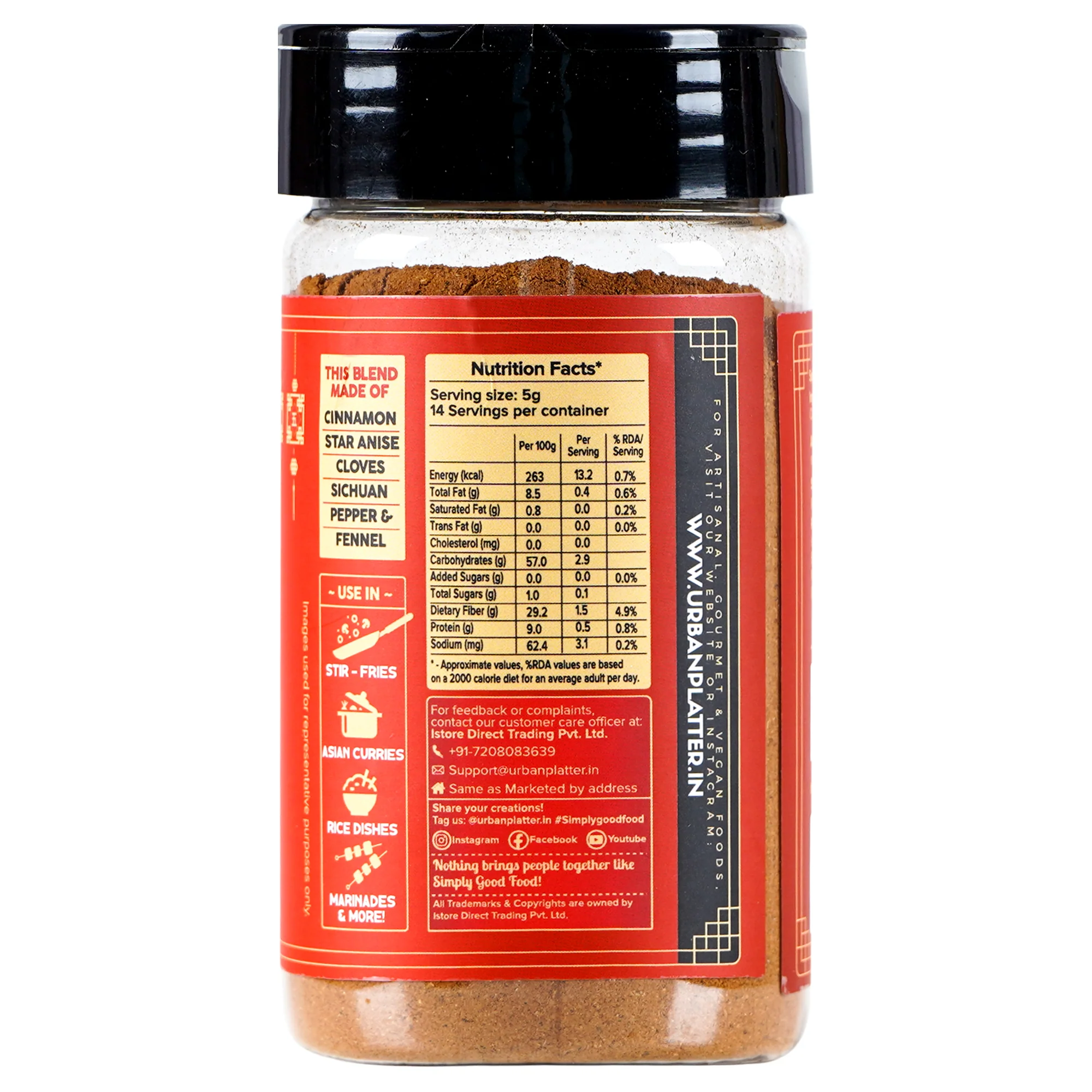 Chinese Five-Spice Powder Shaker Jar, 70g - Image 3