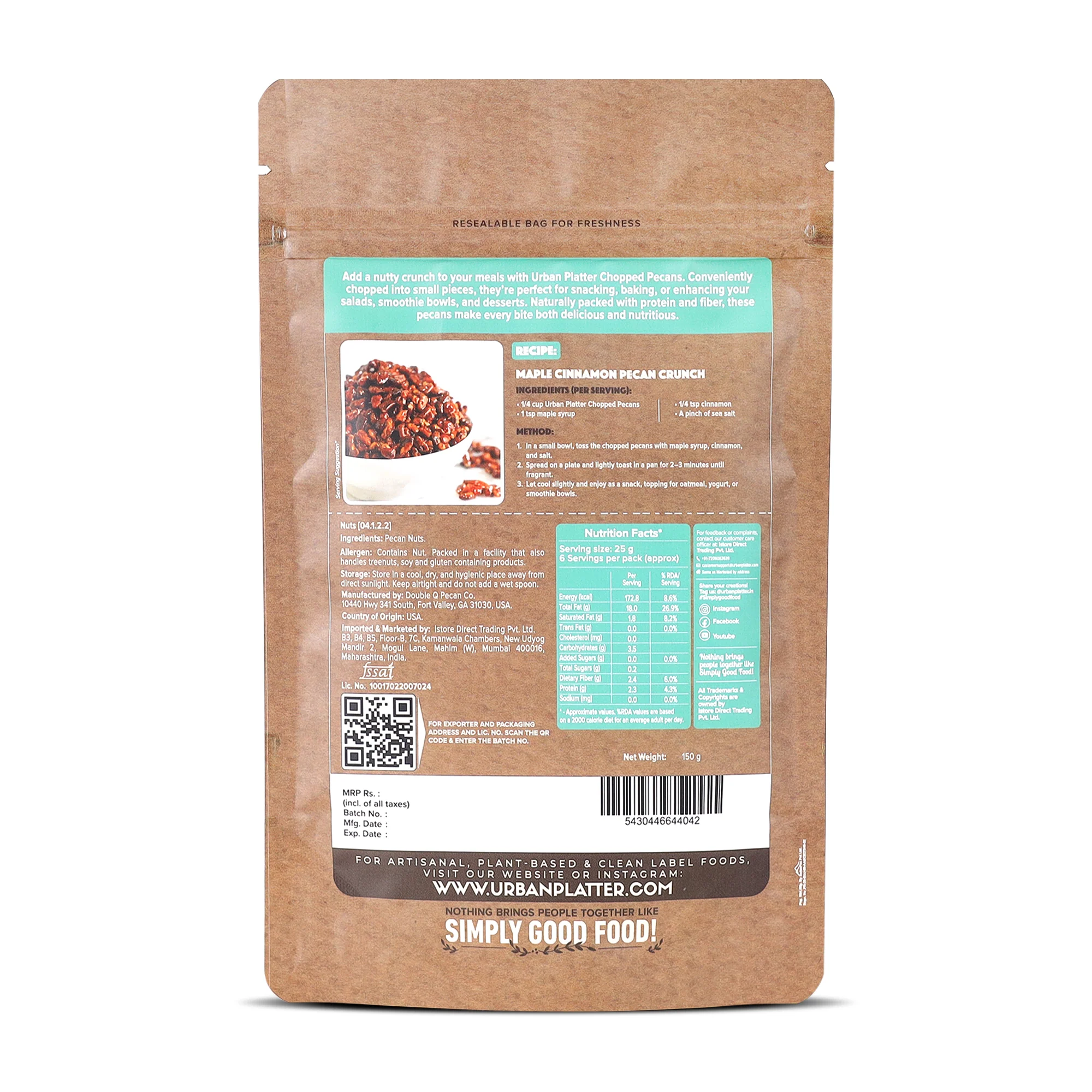 Chopped Pecans, 150g (Imported from the USA | Ideal for Baking, Desserts & Everyday Snacking) - Image 2