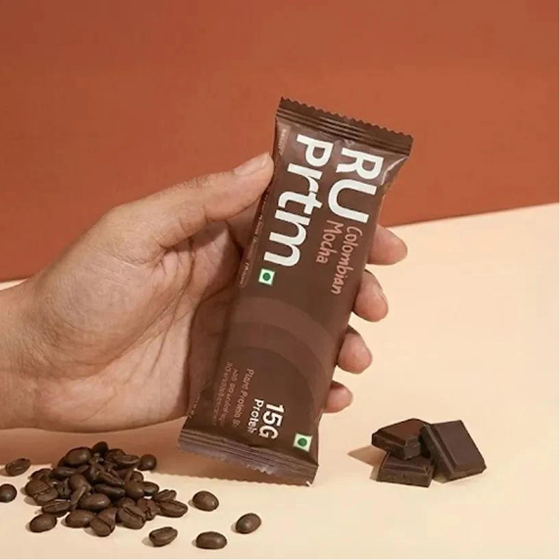 RU Prtn Colombian Mocha Plant Protein Bars,43g (Pack of 6, High Fiber, No Added Sugar, Coffee Energy Snack) - Image 3