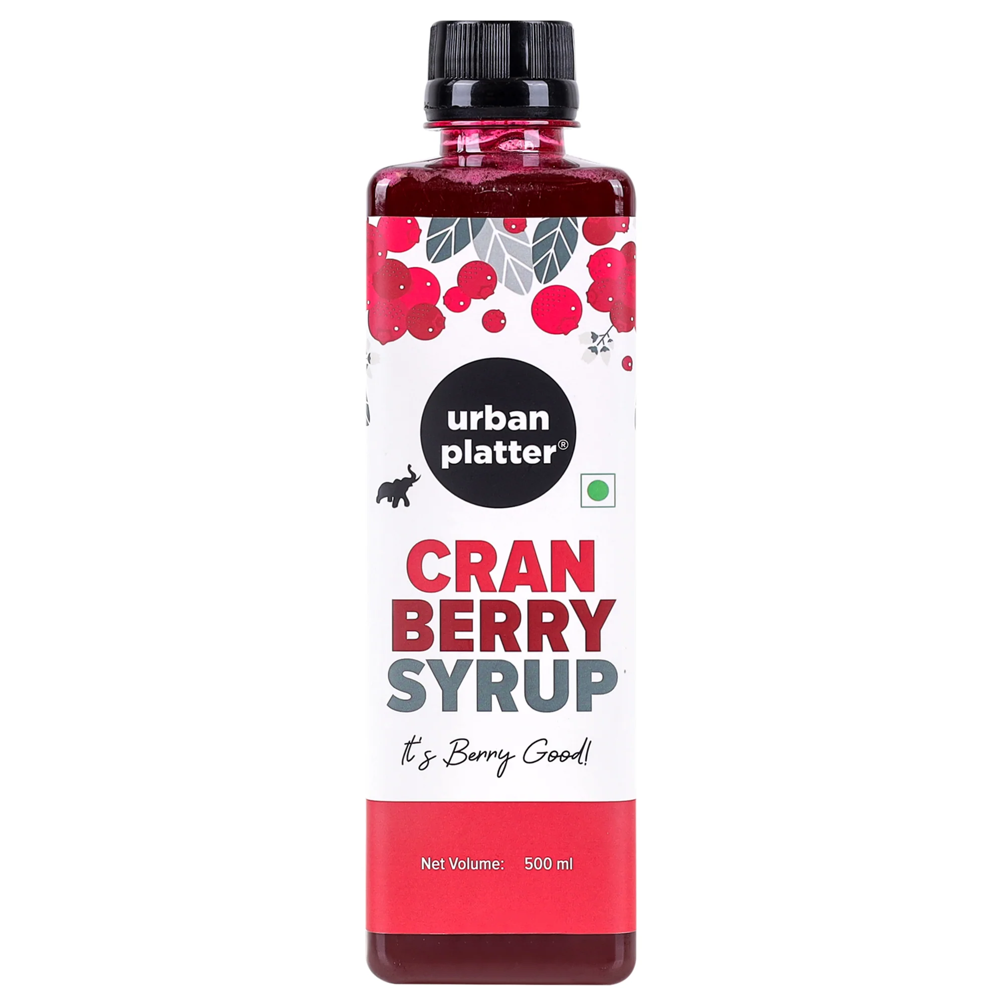 Cranberry Syrup, 500ml [Thick, Made From Real Fruits]