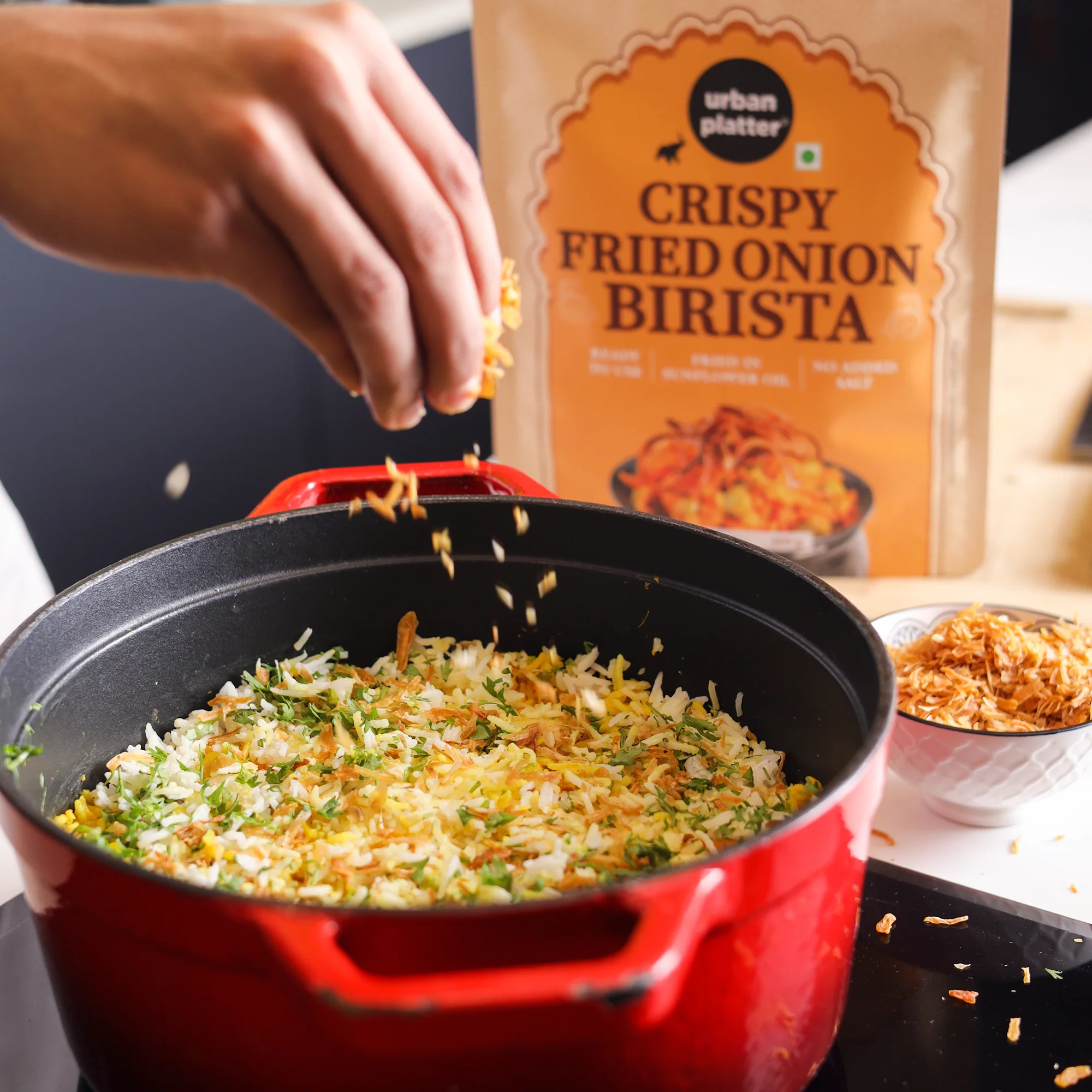 Crispy Fried Onion Birista, 400g (Fried in Sunflower Oil | No Added Salt | Preservative-Free | Ready to Use) - Image 4