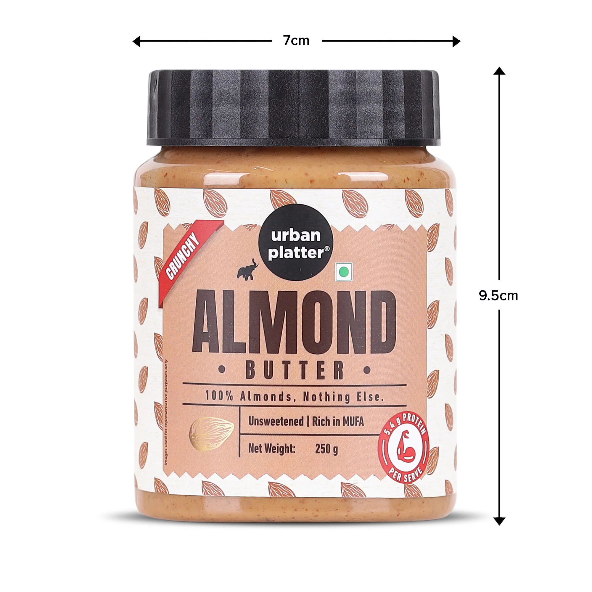 Crunchy Almond Butter, 250g (With Roasted Almonds bits | Single Ingredient | Keto-Friendly) - Image 9