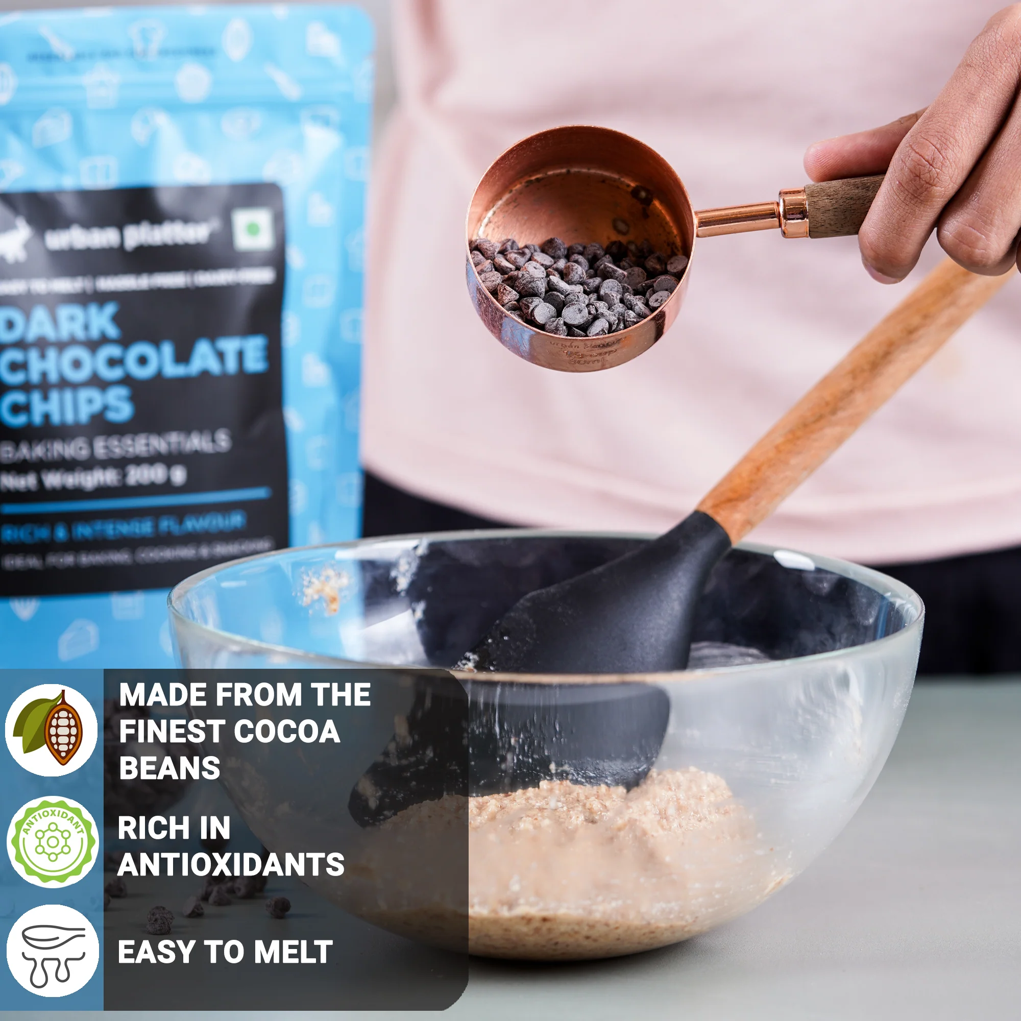 Dark Chocolate Chips, 200g - Image 3