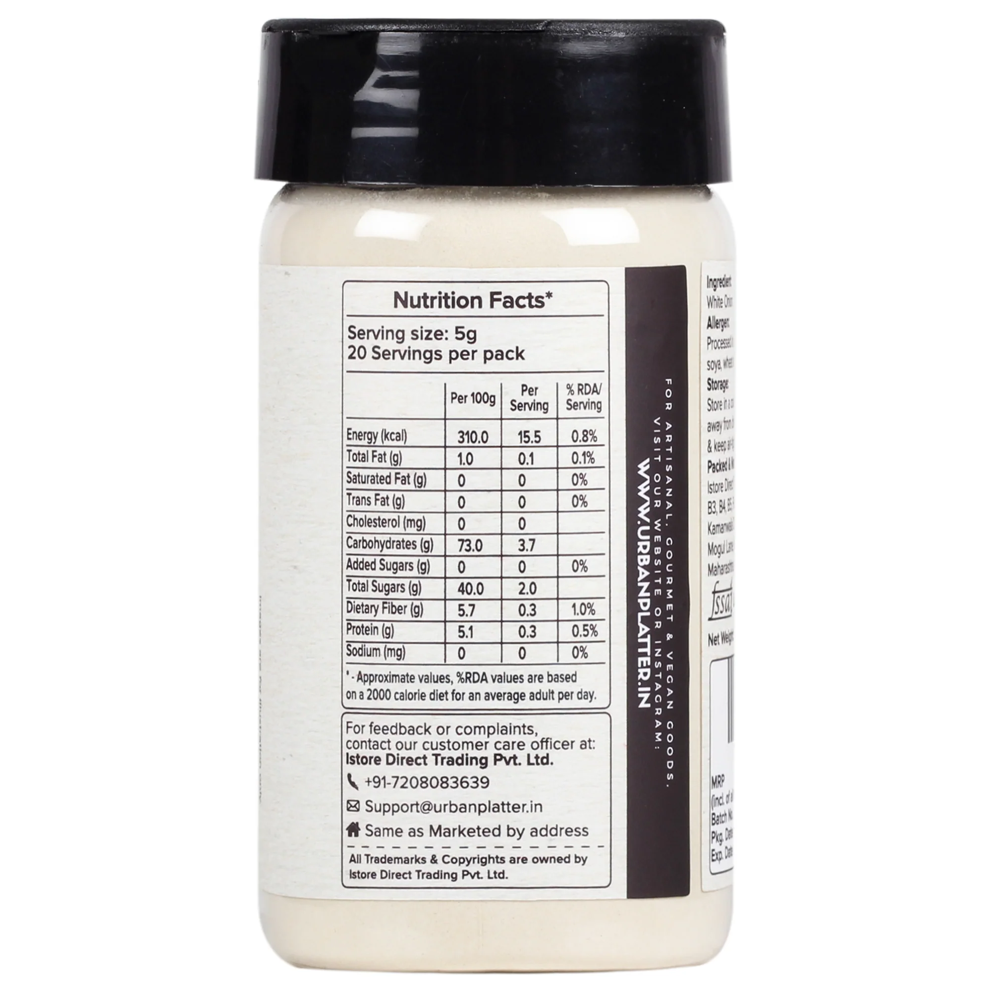 Dehydrated White Onion Powder, 100g - Image 3