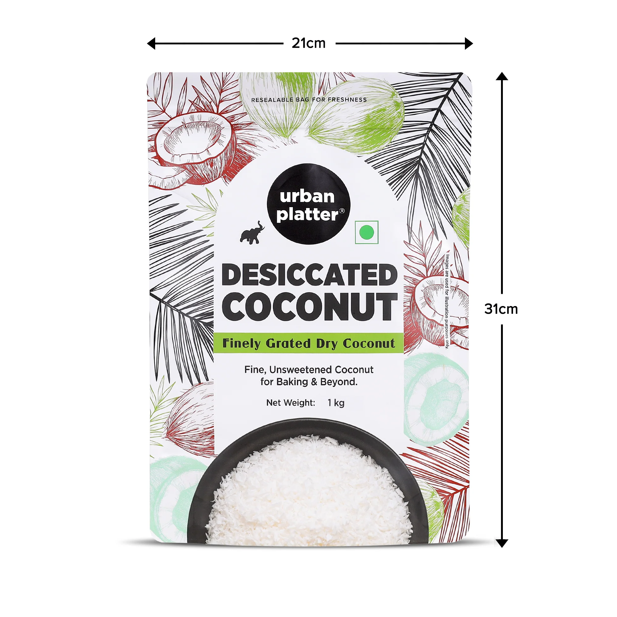 Desiccated Coconut, 1Kg (Unsweetened and Finely Grated, Ideal for Baking & Confectionery) - Image 8