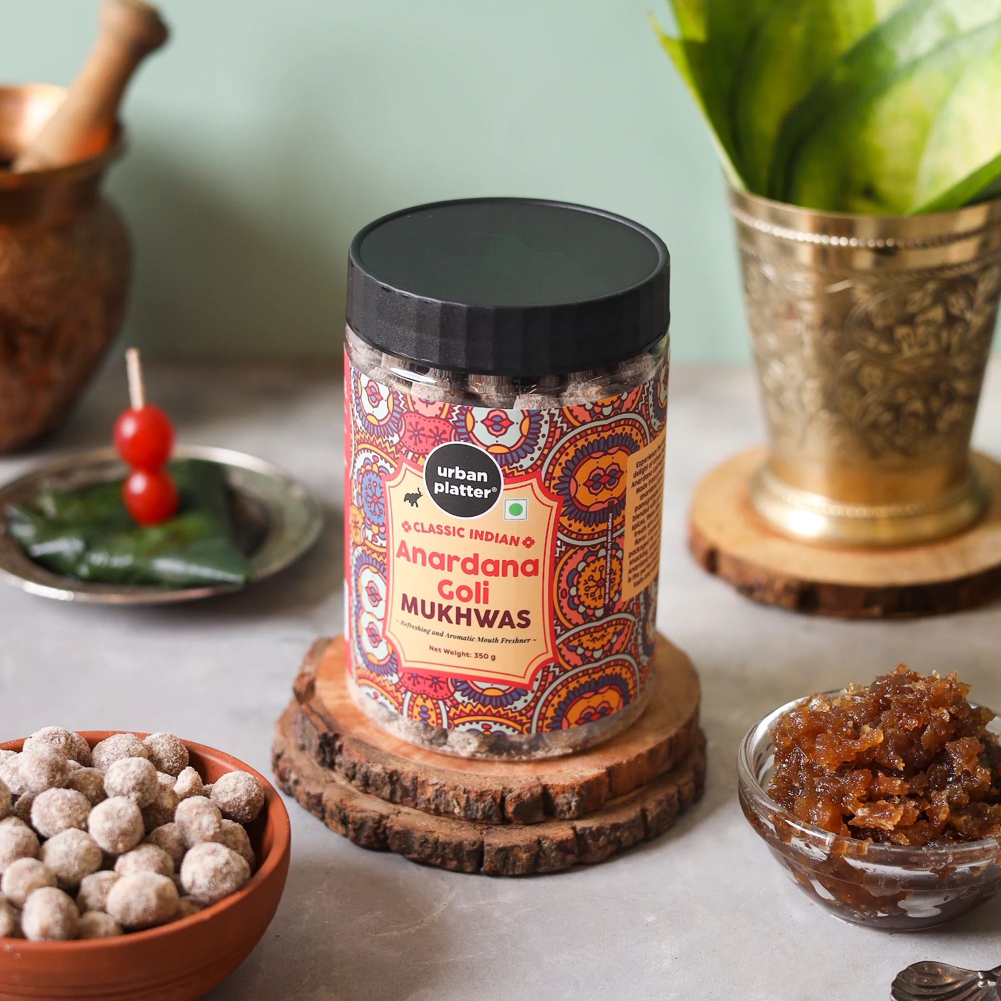 Digestive Anardana Goli Mukhwas, 350g [Mouth Freshener, Digestive, After-Meal Snack] - Image 4