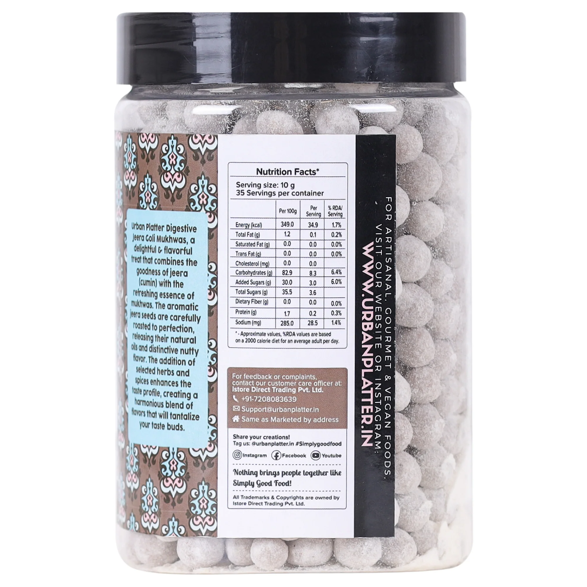 Digestive Jeera Goli Mukhwas, 350g [Mouth Freshener, Digestive, After-Meal Snack] - Image 3