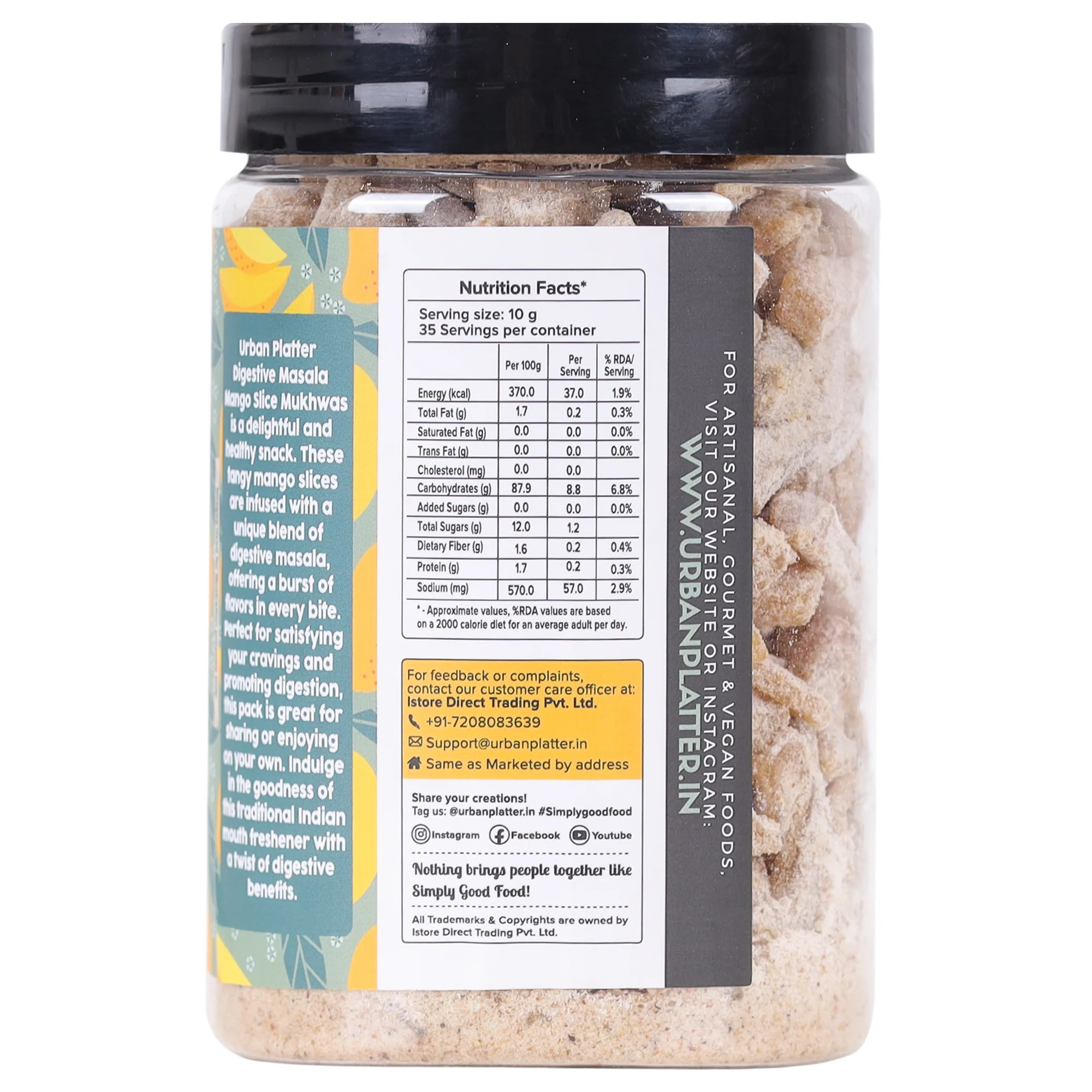 Digestive Masala Mango Slice Mukhwas, 350g (Mouth Freshener, After-Meal Snack) - Image 3