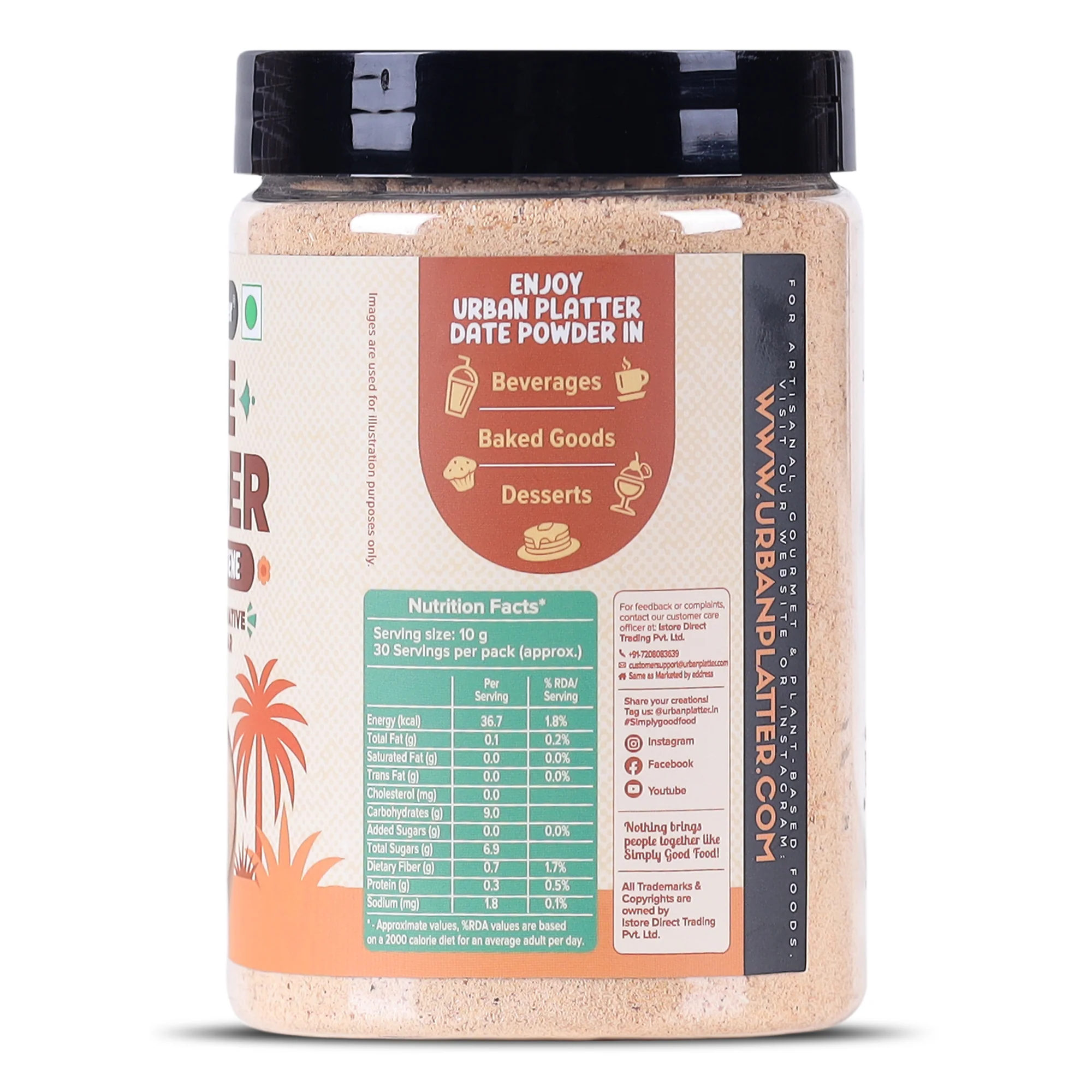 Dried Arabian Date Powder (Super-Fine Kharek Powder | Perfect Sweetener | Free-flowing | Date Sugar) - Image 3