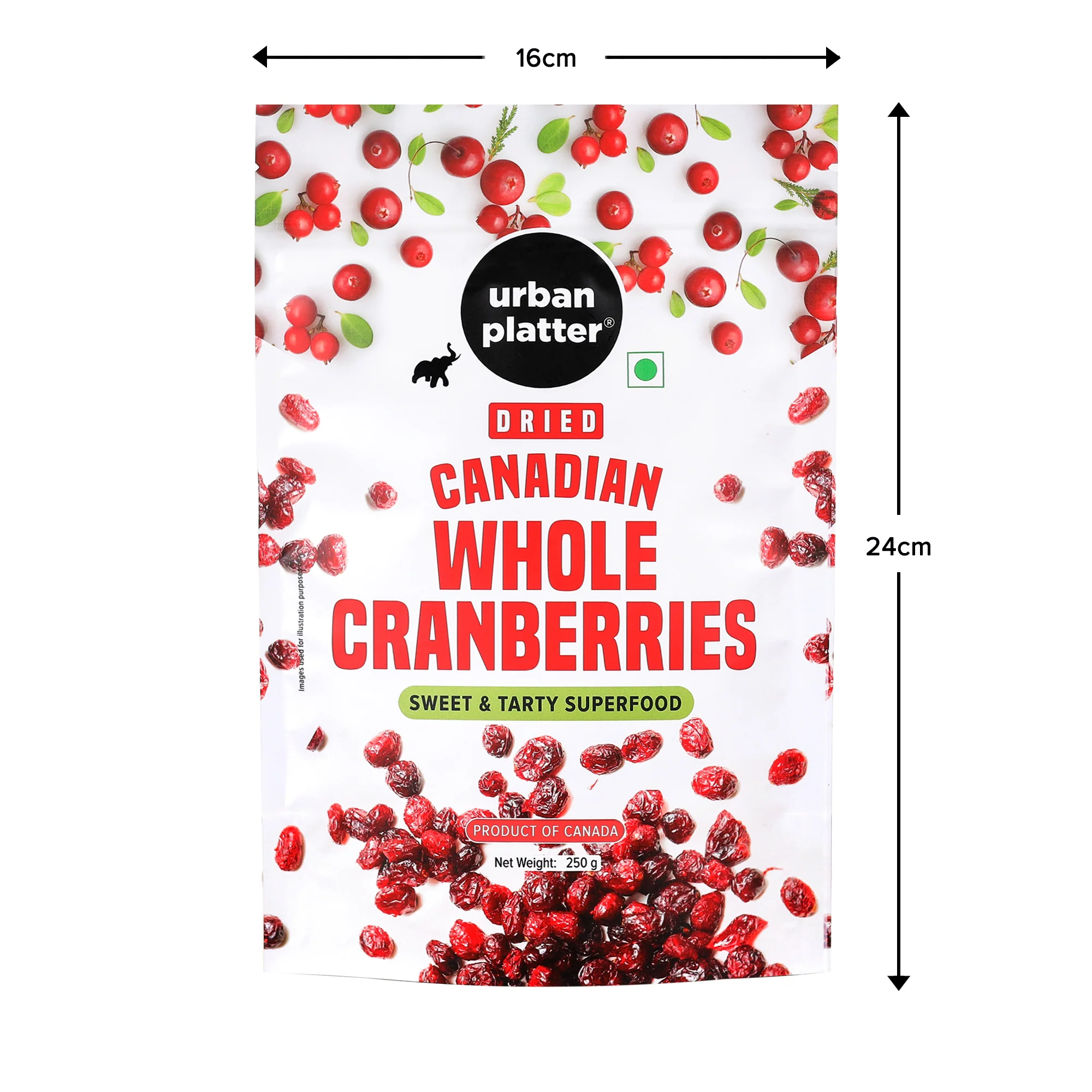 Dried Canadian Whole Cranberry, 250g (Dried Fruit Berries | Snack Pack | Sweet & Tarty) - Image 7