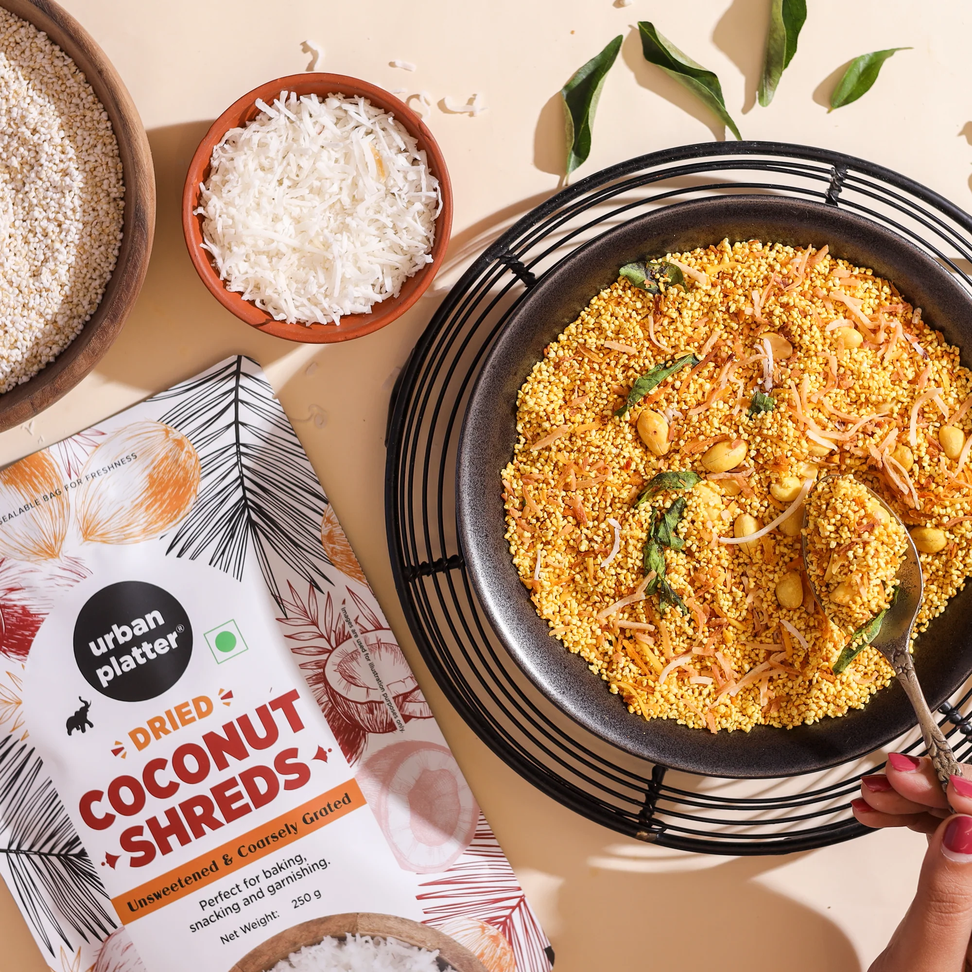 Dried Coconut Shreds 250g (Unsweetened Coarsely Grated, Ideal for Baking, Garnishing & Indian Sweets) - Image 5