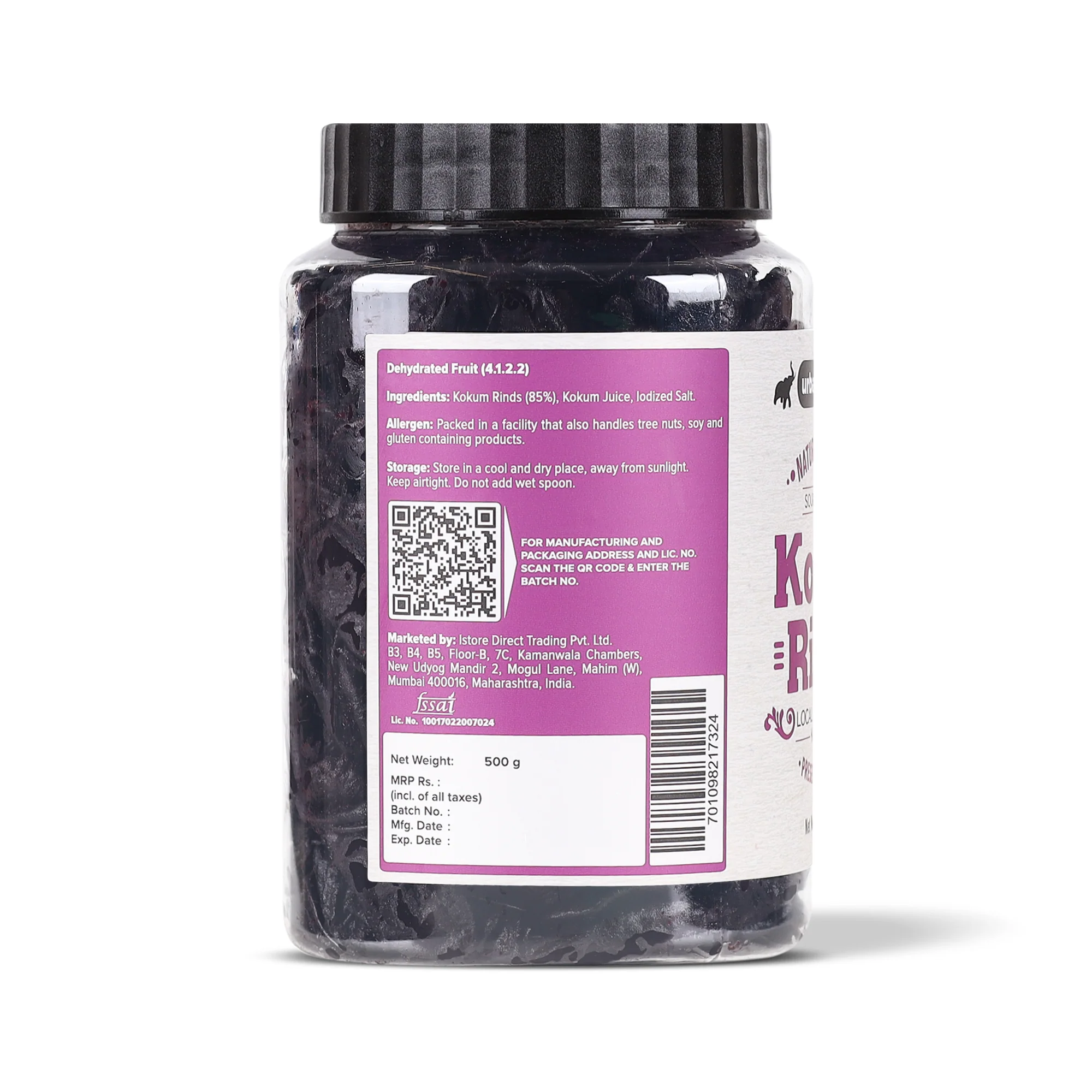 Dried Kokum Rinds (Amsul), 500g (Local Produce of Konkan, Natural Coolant & Souring Agent, Aids Digestion) - Image 2
