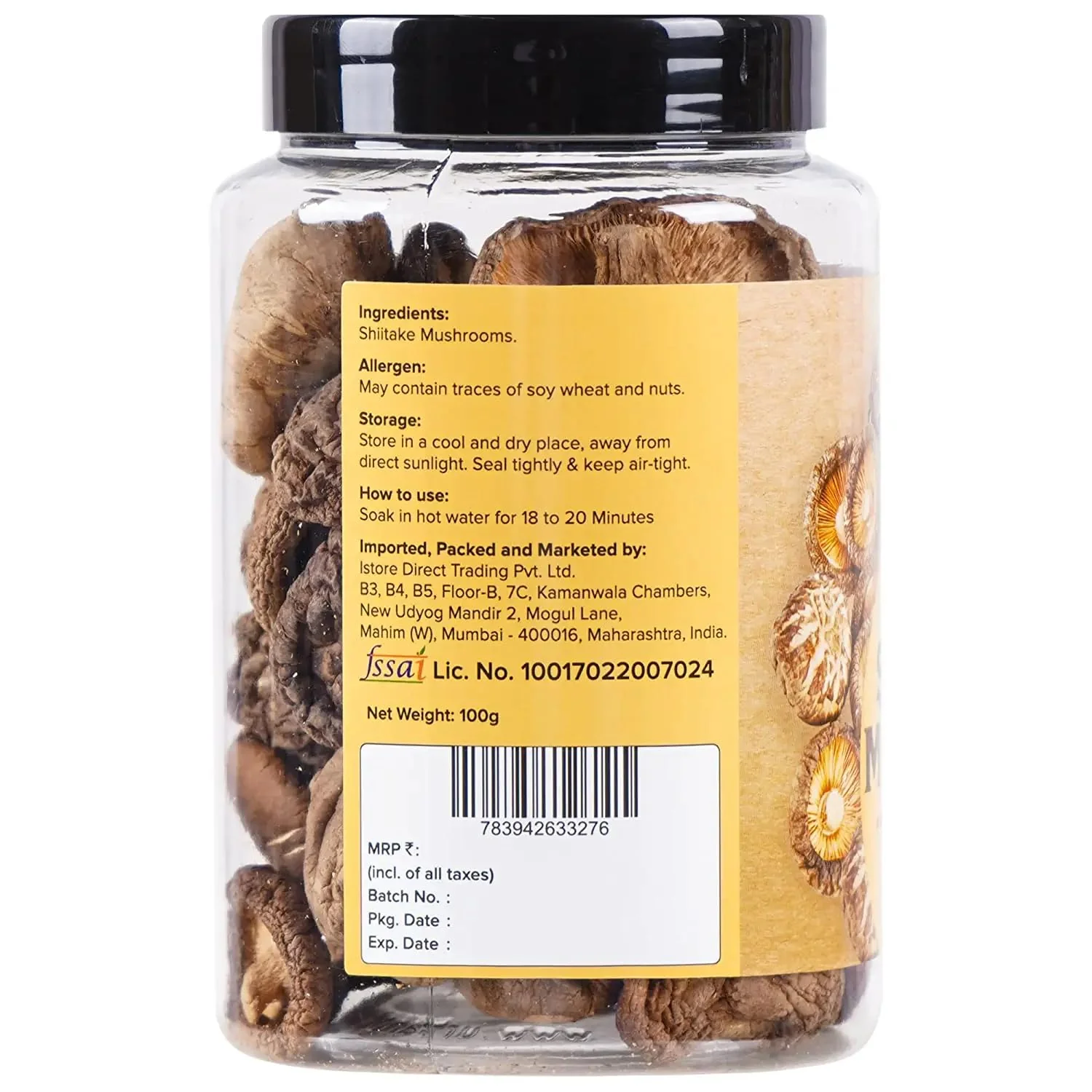 Dried Shiitake Mushrooms, 100g (Umami-Rich | Perfect for Asian Soups, Stir-Fries & Sushi | Rehydrates Quickly) - Image 2