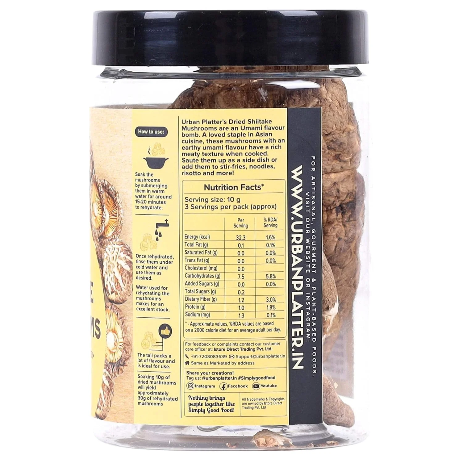 Dried Shiitake Mushrooms, 100g (Umami-Rich | Perfect for Asian Soups, Stir-Fries & Sushi | Rehydrates Quickly) - Image 3