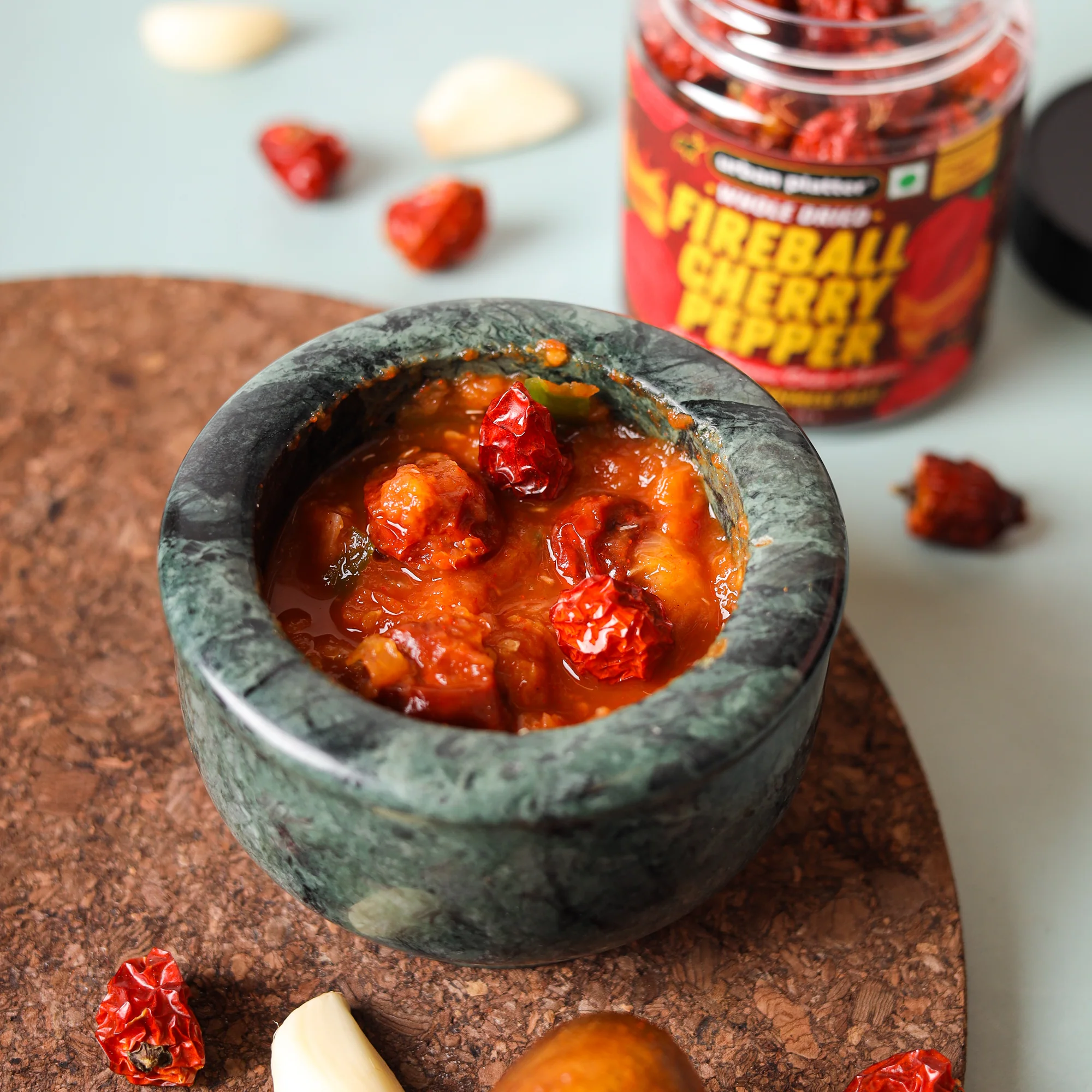 Fireball Cherry Pepper, 30g (Whole & Dried, Dalle Khursani Chilli of Sikkim, Hot & Fiery) - Image 5