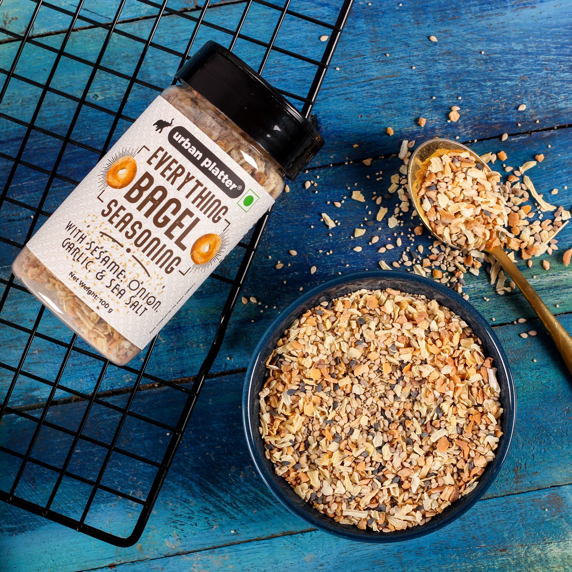 Everything Bagel Seasoning, 100g (Classic American Seasoning Blend with Onion Flakes, Garlic, Sesame Seeds and Sea Salt | Season toasts, breads and salads) - Image 7