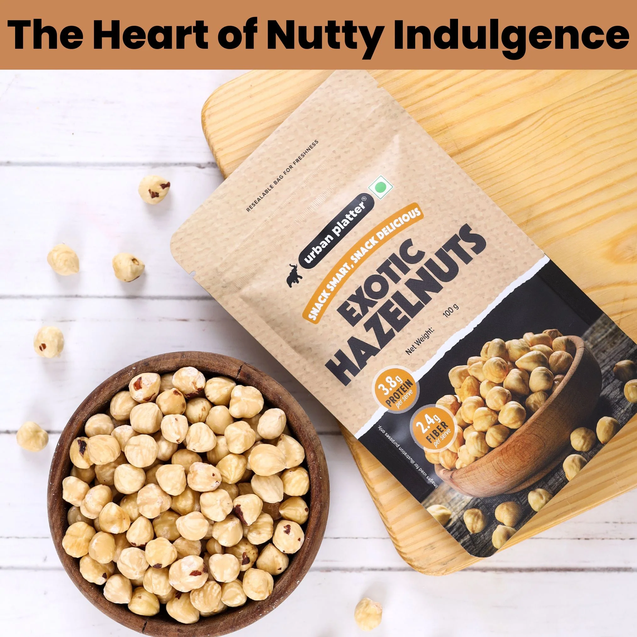 Exotic Hazelnut Kernels, 100g (Protein & Fibre-Rich | Nutrient-Dense | Perfect for Snacking & Desserts) - Image 5