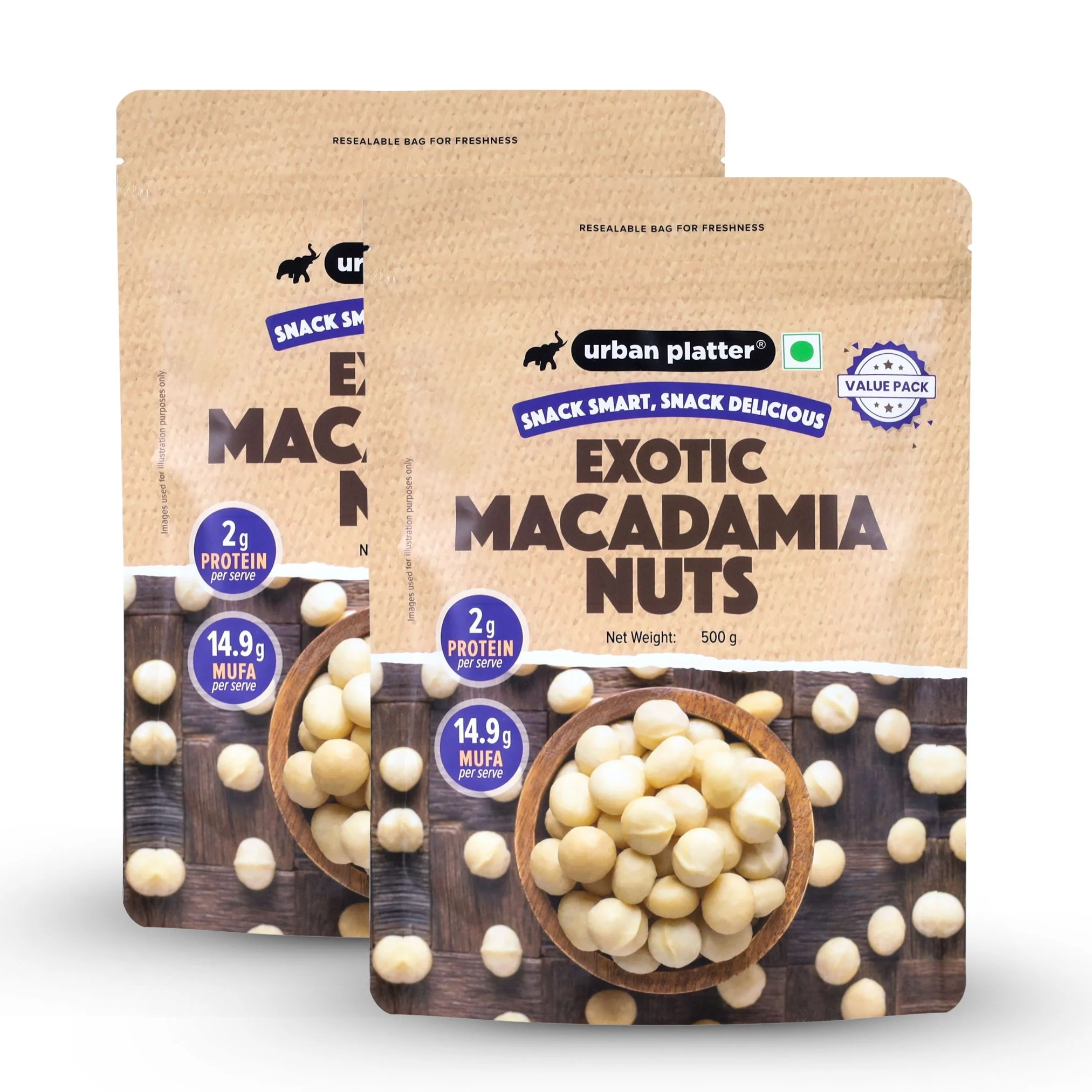 Bold and Exotic Macadamia Nuts, 1kg (Grade A | Crunchy | Perfect for Snacking)