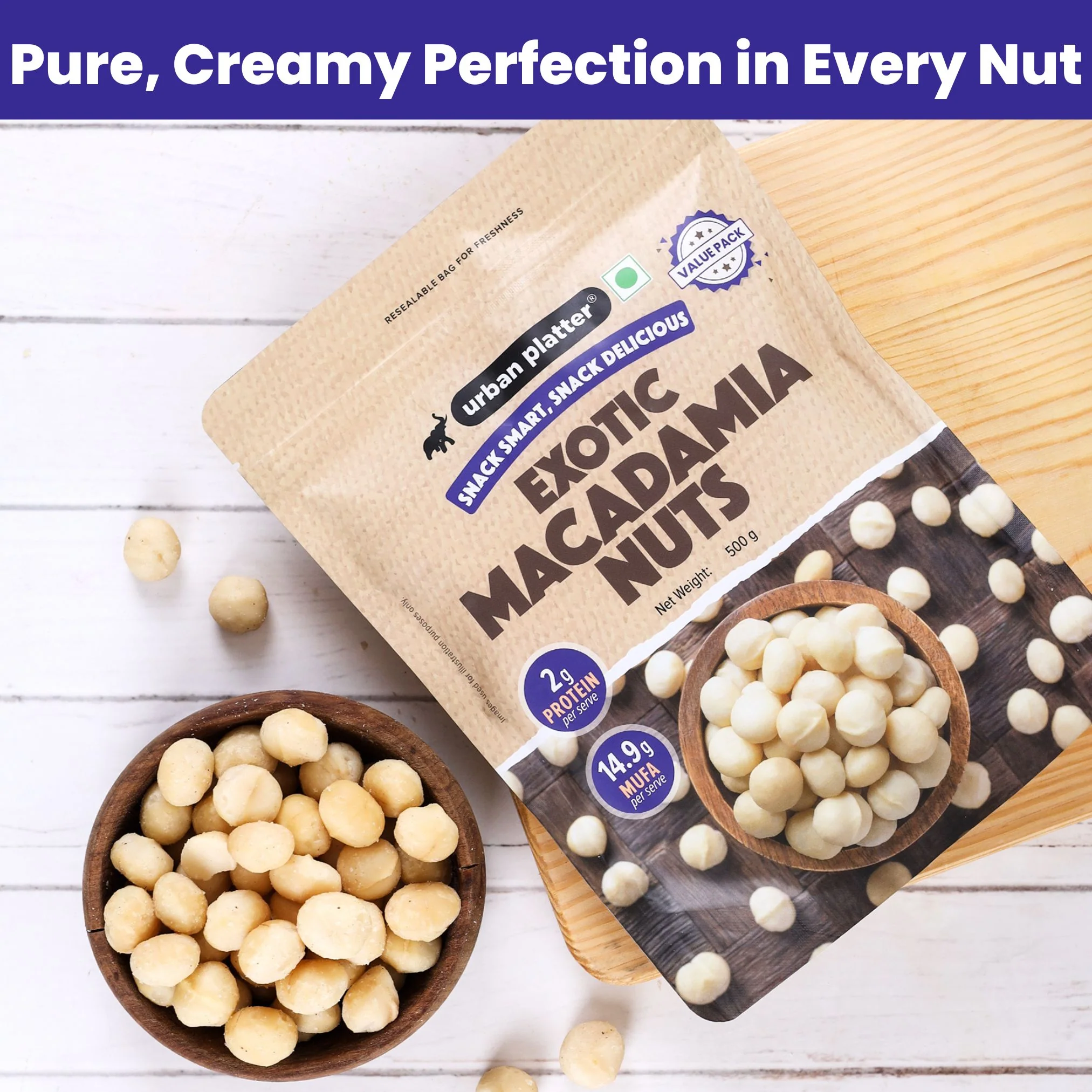 Bold and Exotic Macadamia Nuts, 1kg (Grade A | Crunchy | Perfect for Snacking) - Image 6