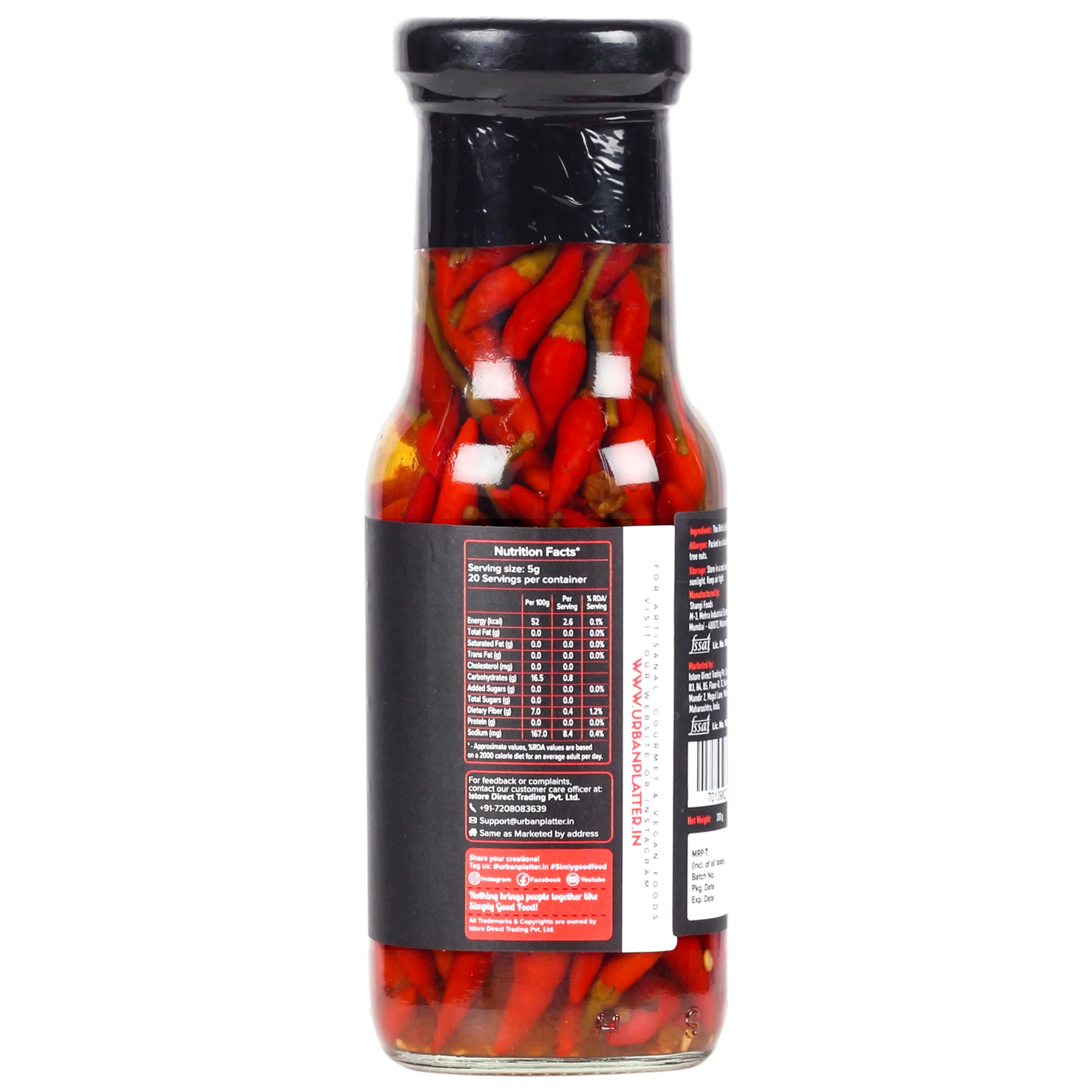 Extra Spicy Thai Bird's Eye Chilli in Vinegar, 200g - Image 3