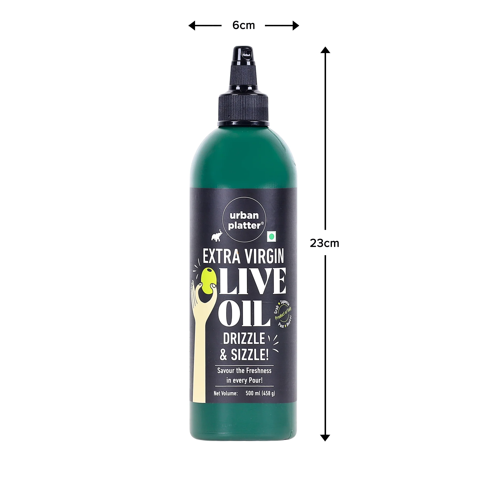 Extra Virgin Olive Oil in Squeezy Bottle, 500ml [Product of Italy | Convenient Squeezable Bottle | Argemone Oil Free] - Image 9