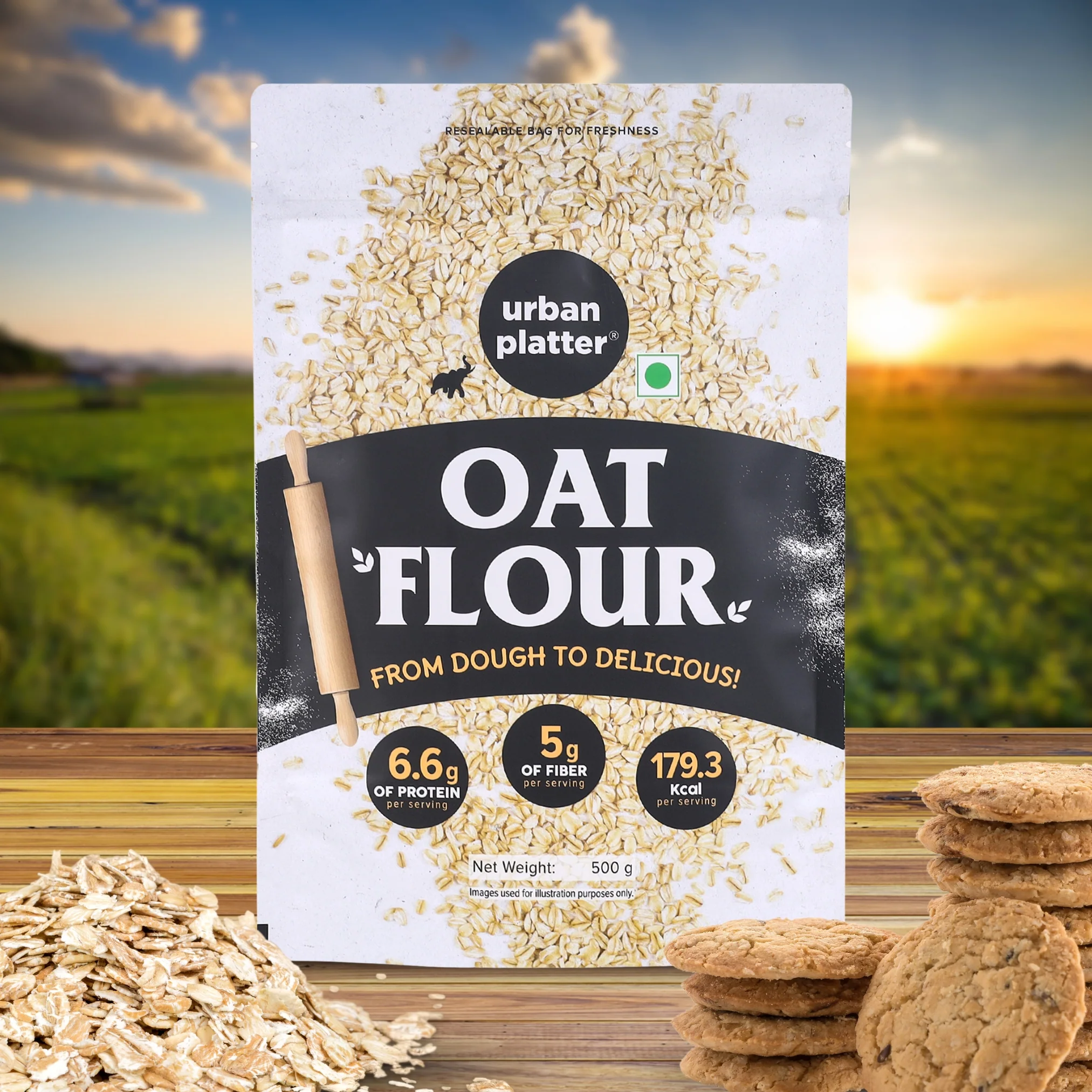 Oats Flour, 500g (Gluten-free, Fibre-rich, Ideal for Baking, Pancakes & Smoothies, Made from 100% Whole Oats) - Image 5