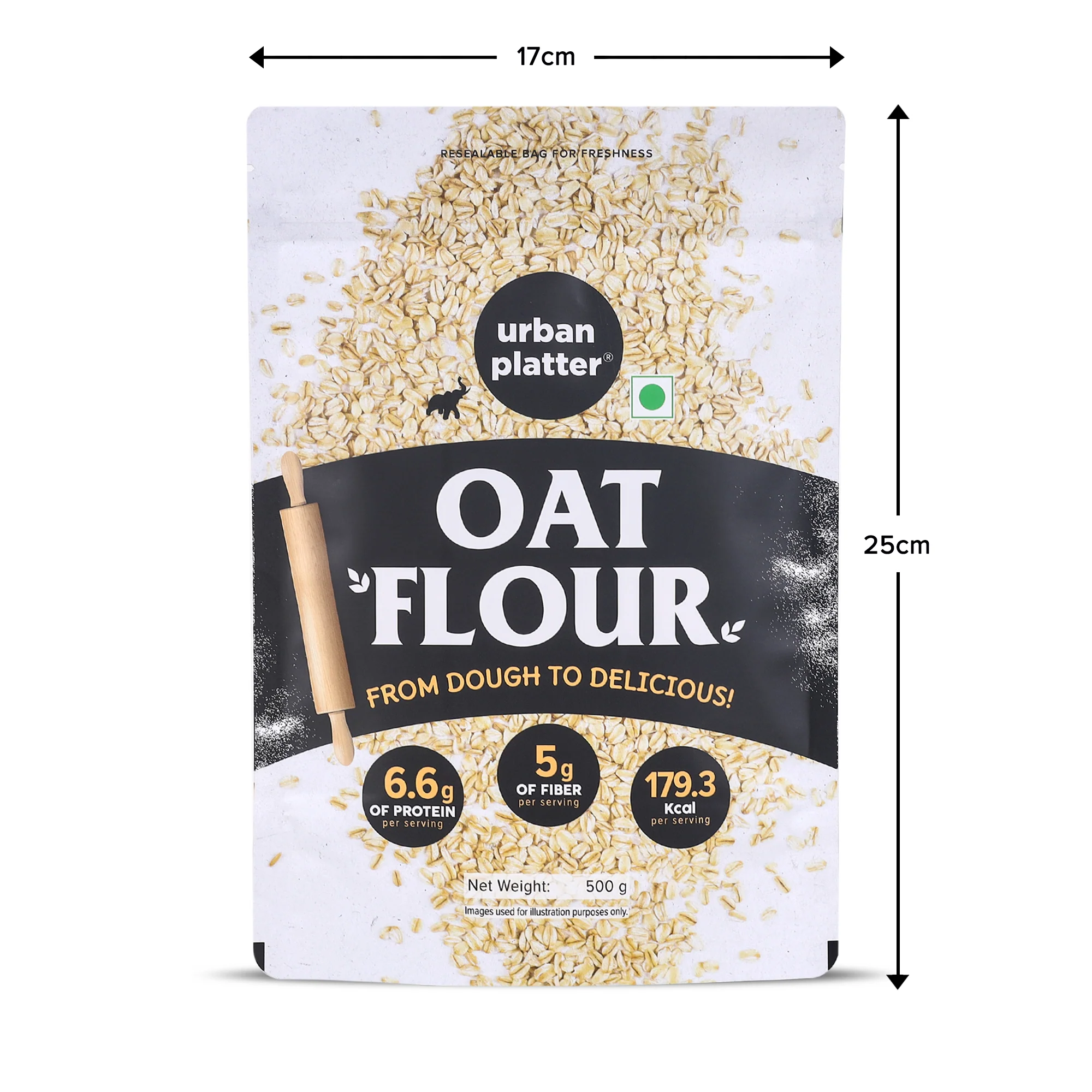 Oats Flour, 500g (Gluten-free, Fibre-rich, Ideal for Baking, Pancakes & Smoothies, Made from 100% Whole Oats) - Image 6