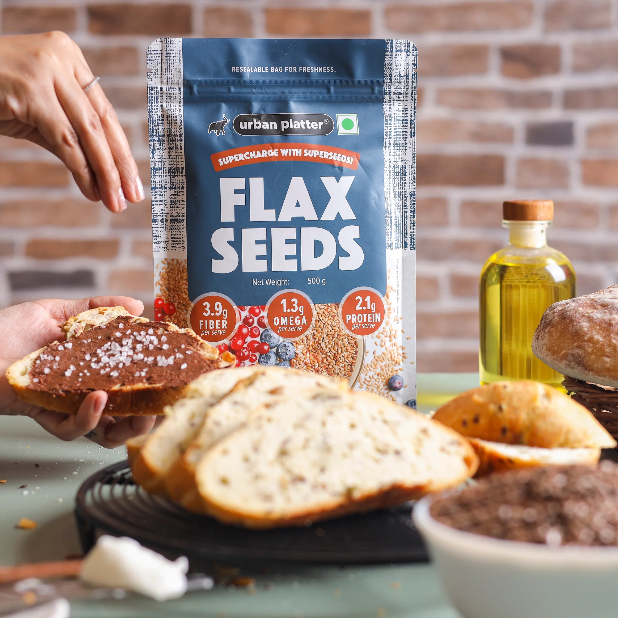 Flax Seeds, 250g (Alsi | Heart-Healthy | Protein and Fiber Rich | Use in salads | After meal Digestive) - Image 8