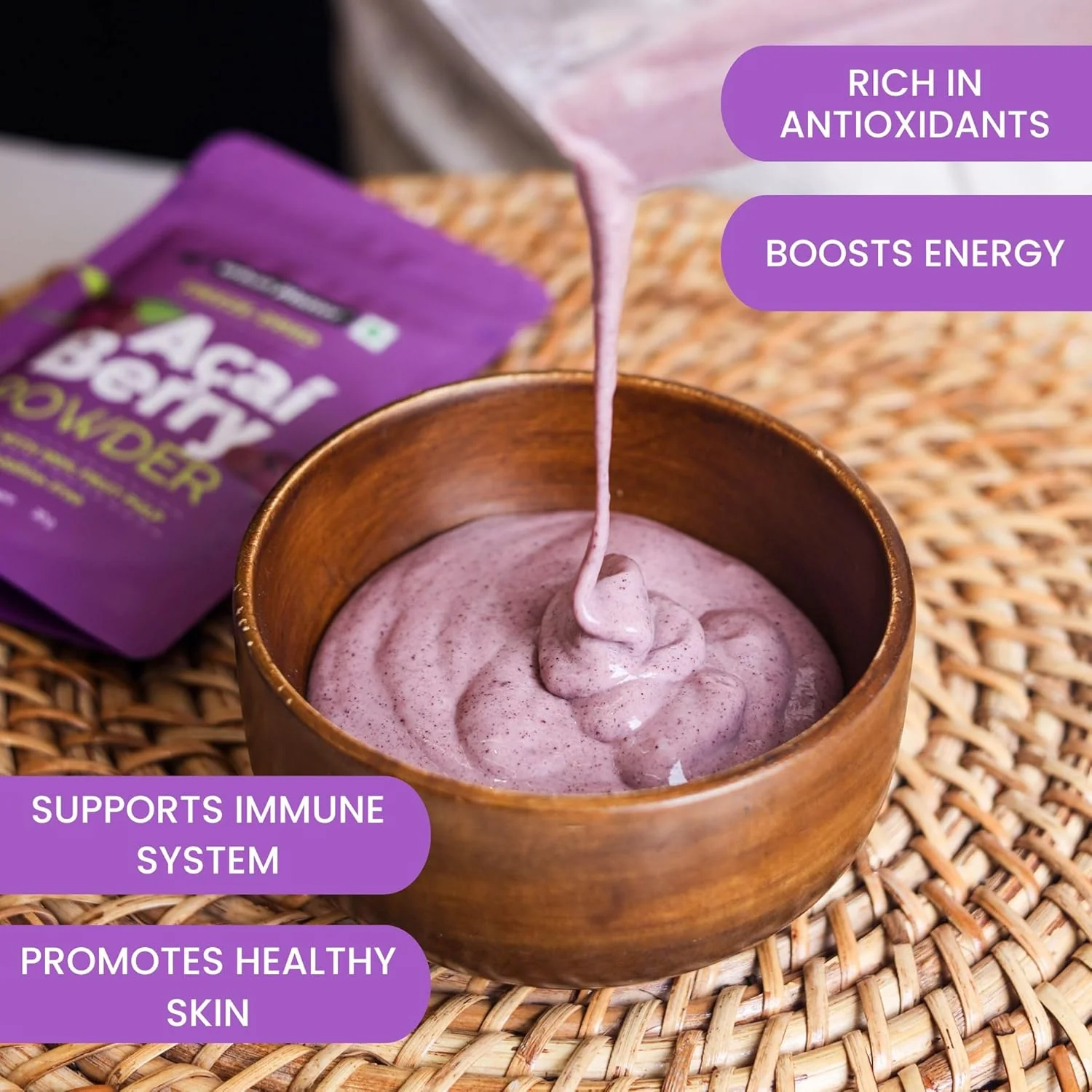 Freeze-dried Acai Berry Powder, 30g (Brazilian Superfood | Rich in Antioxidants | Perfect for Smoothies & Bowls) - Image 4