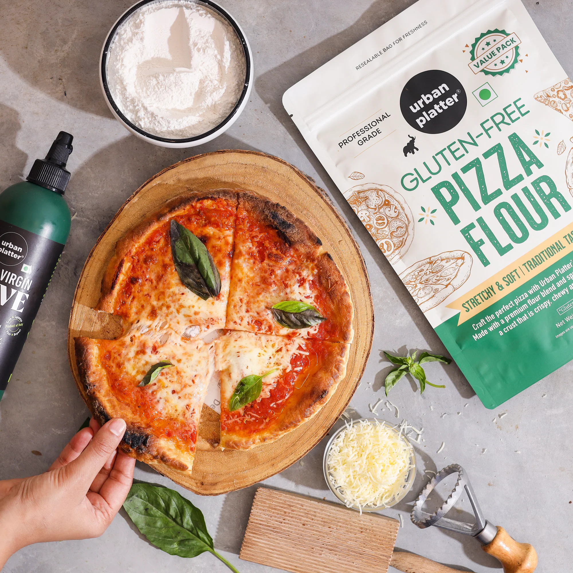 Gluten-free Pizza Flour, 1kg (Professional Grade, Made with Rice, Millets & Tapioca, Soft, Stretchy Dough for Crispy & Chewy Crust) - Image 7
