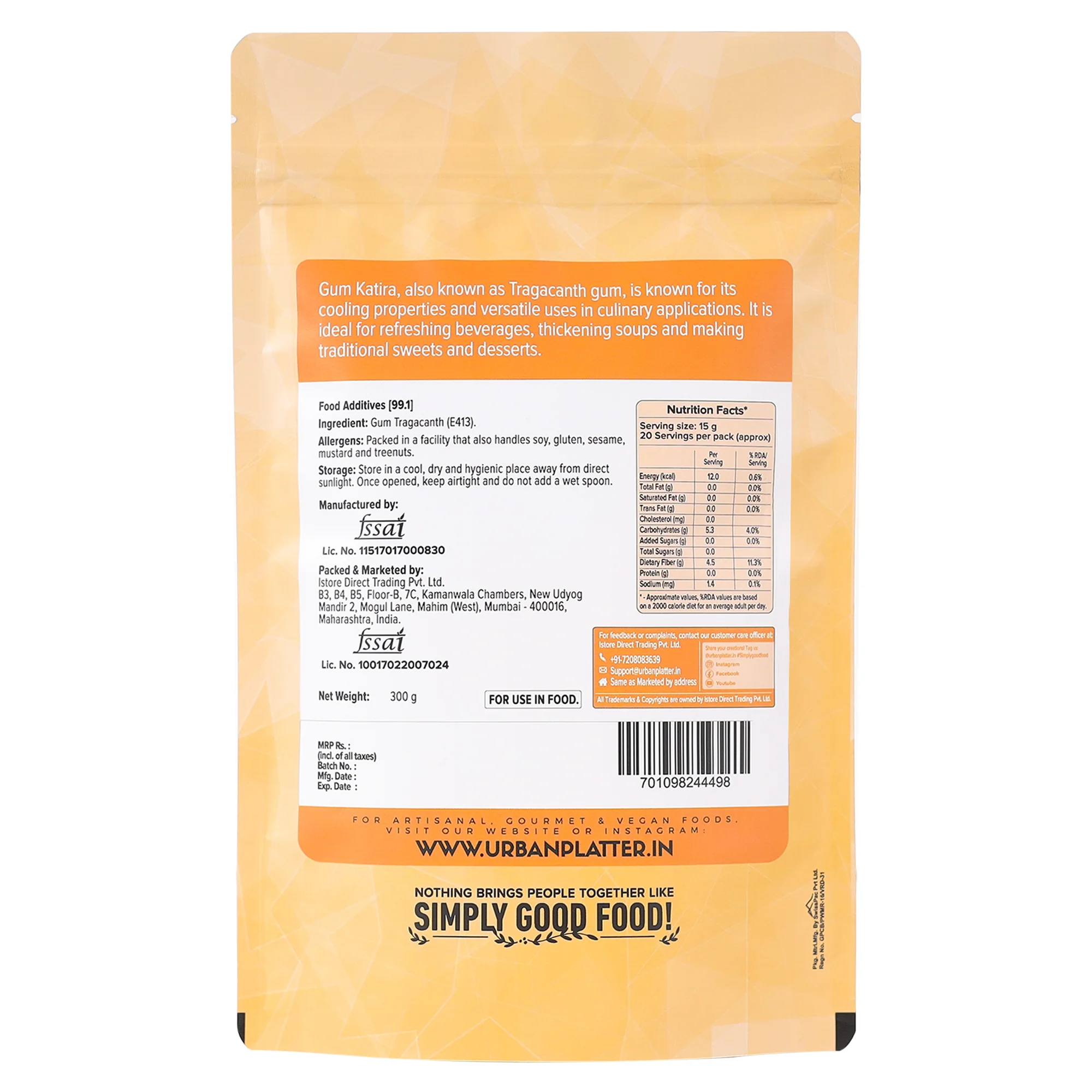 Gond Katira Crystals, 300g ( Traditional Cooling Ingredient, Badam Pisin, Edible Gum) (Copy) - Image 2