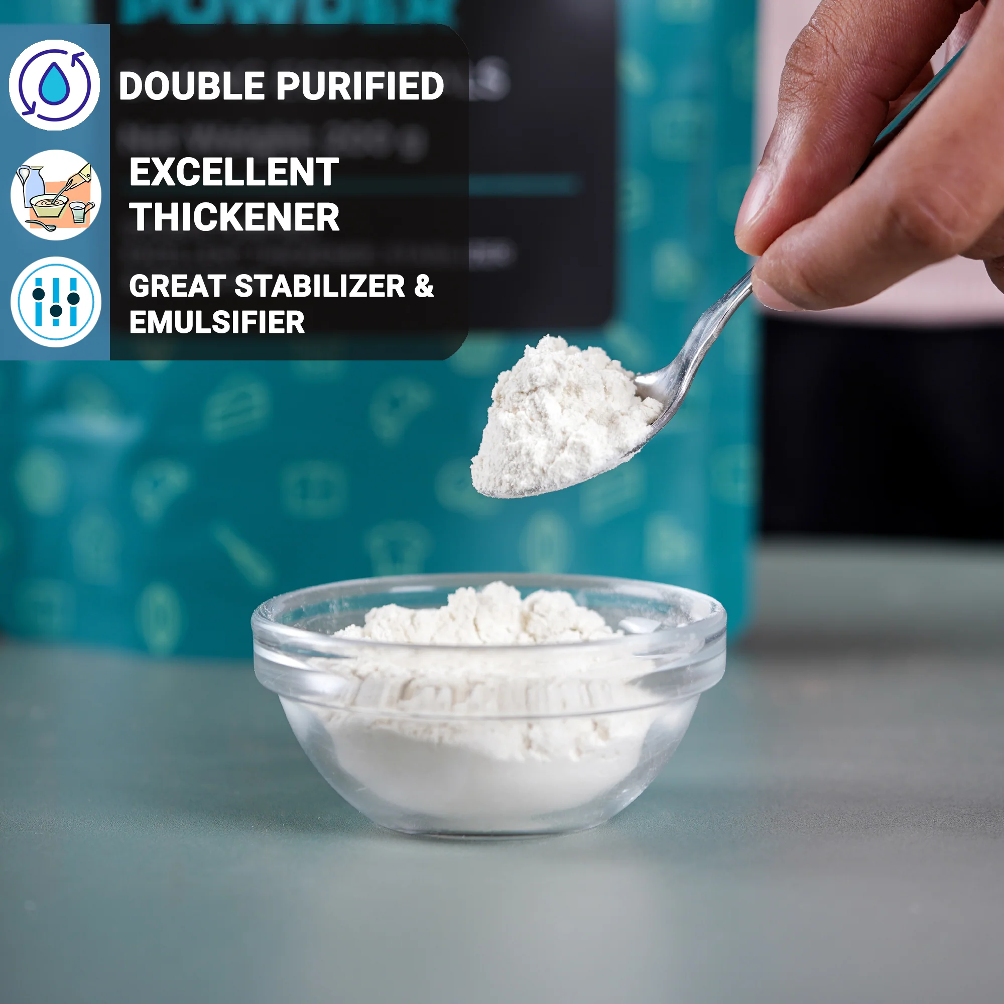 Guar Gum Powder, 200g - Image 3