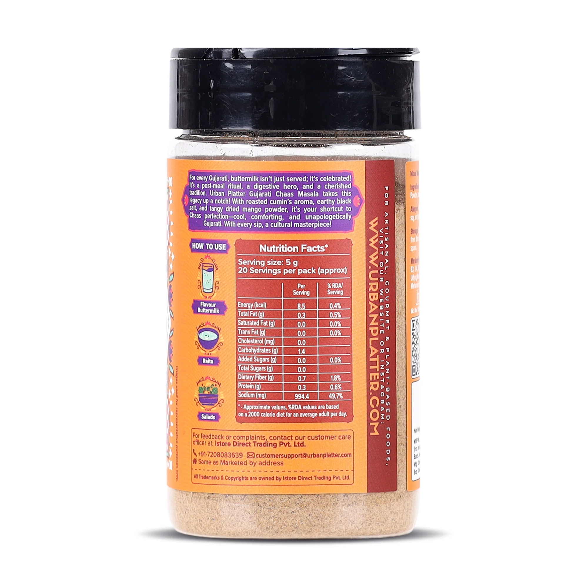Gujarati Chaas Masala, 100g (Classic Chaas Blend | Digestive-Friendly | Additive & Preservative-free) - Image 3