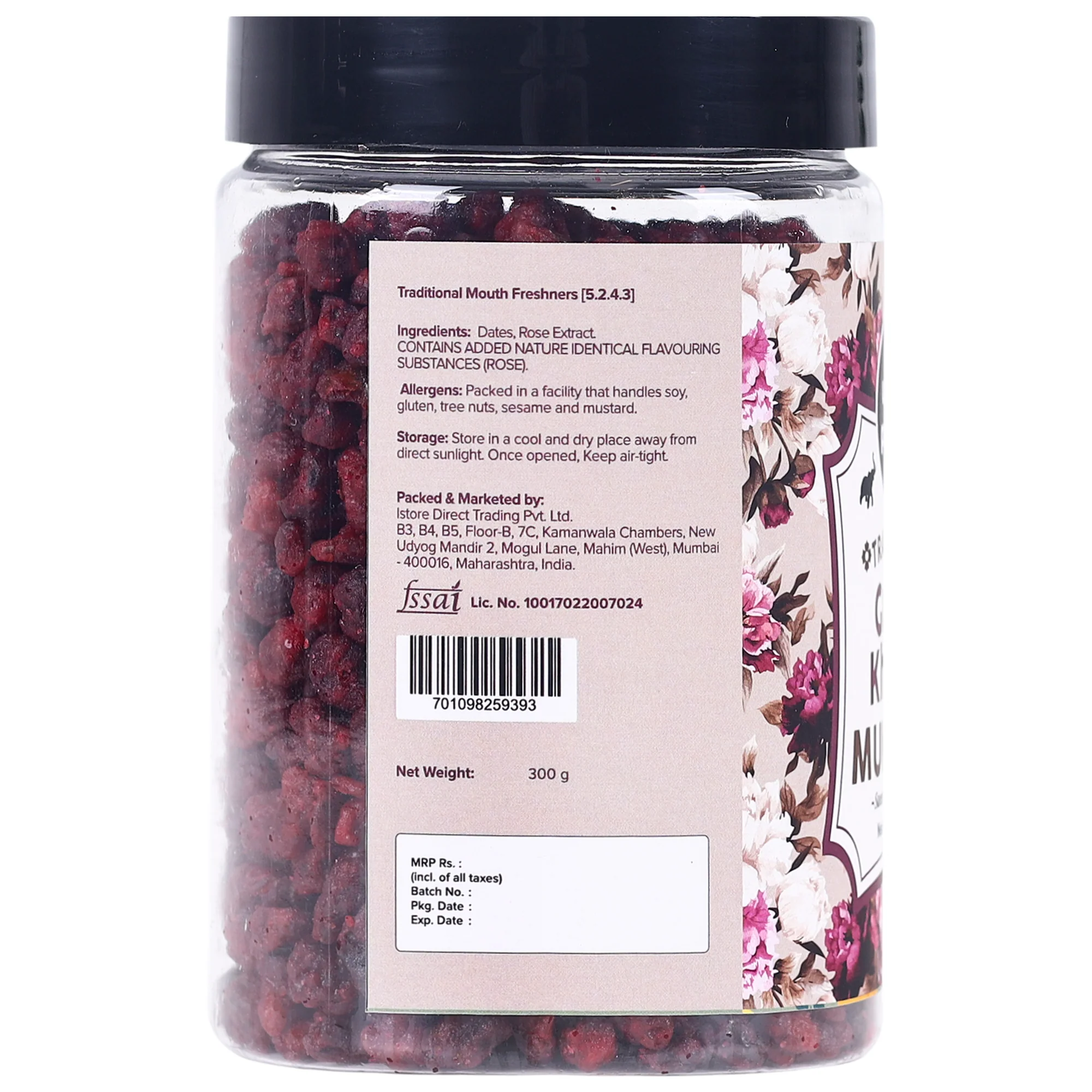 Gulabi Kharek Mukhwas, 300g (Mouth Freshener, Digestive, After-Meal Snack) - Image 2