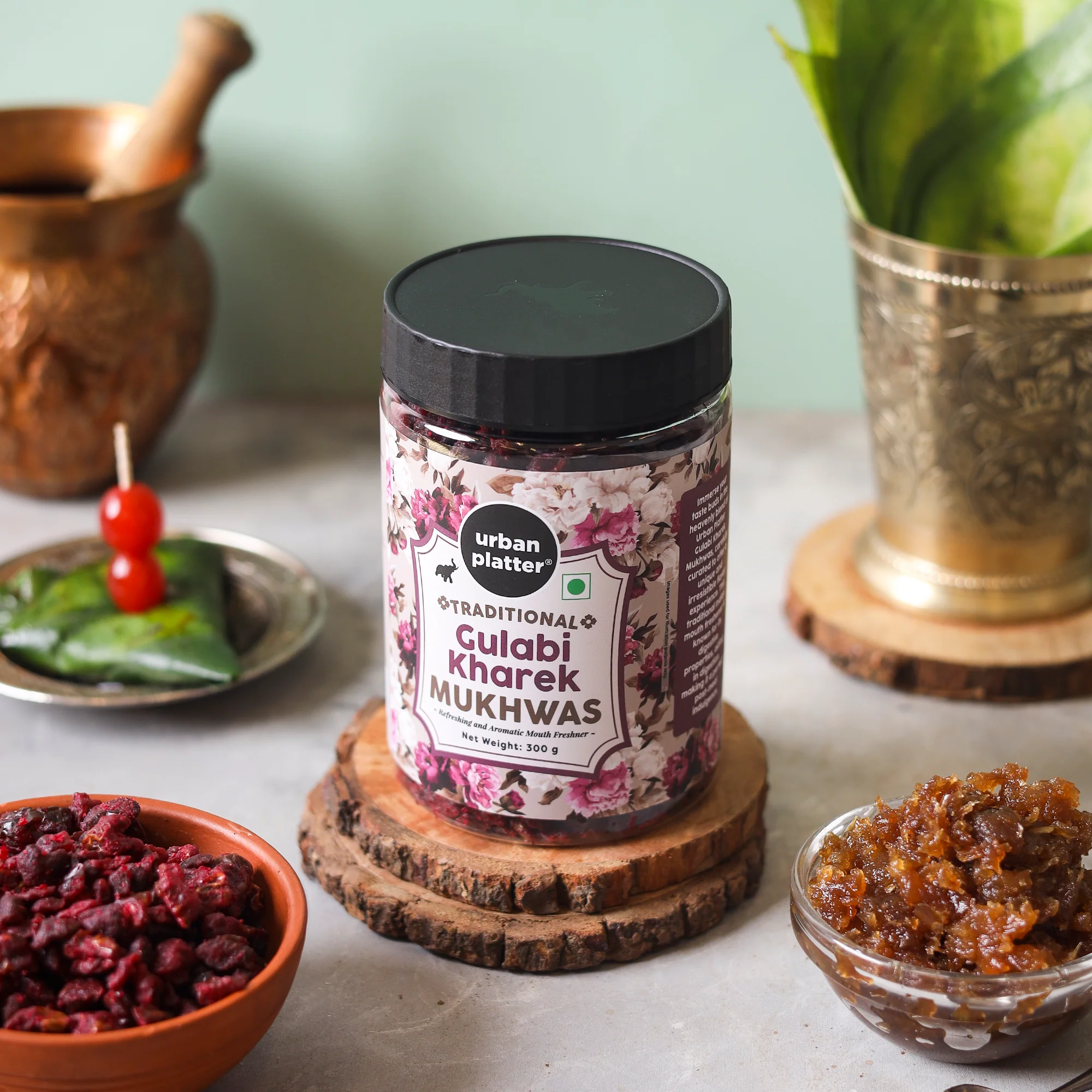 Gulabi Kharek Mukhwas, 300g (Mouth Freshener, Digestive, After-Meal Snack) - Image 4