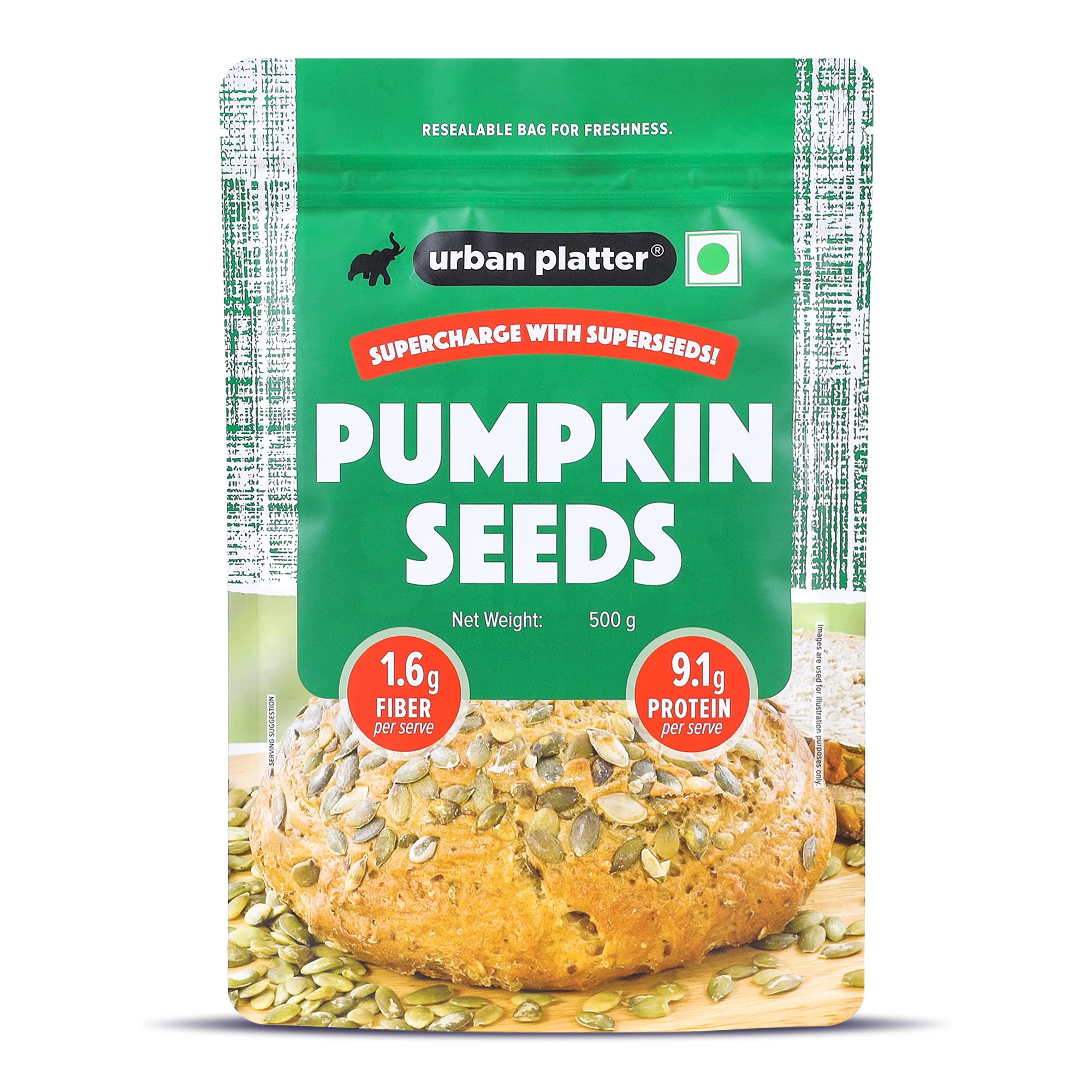 Pumpkin Seeds, 500g (Pepitas, Naturally Rich in Protein & Healthy Fats, Snack, Sprinkle & Bake)